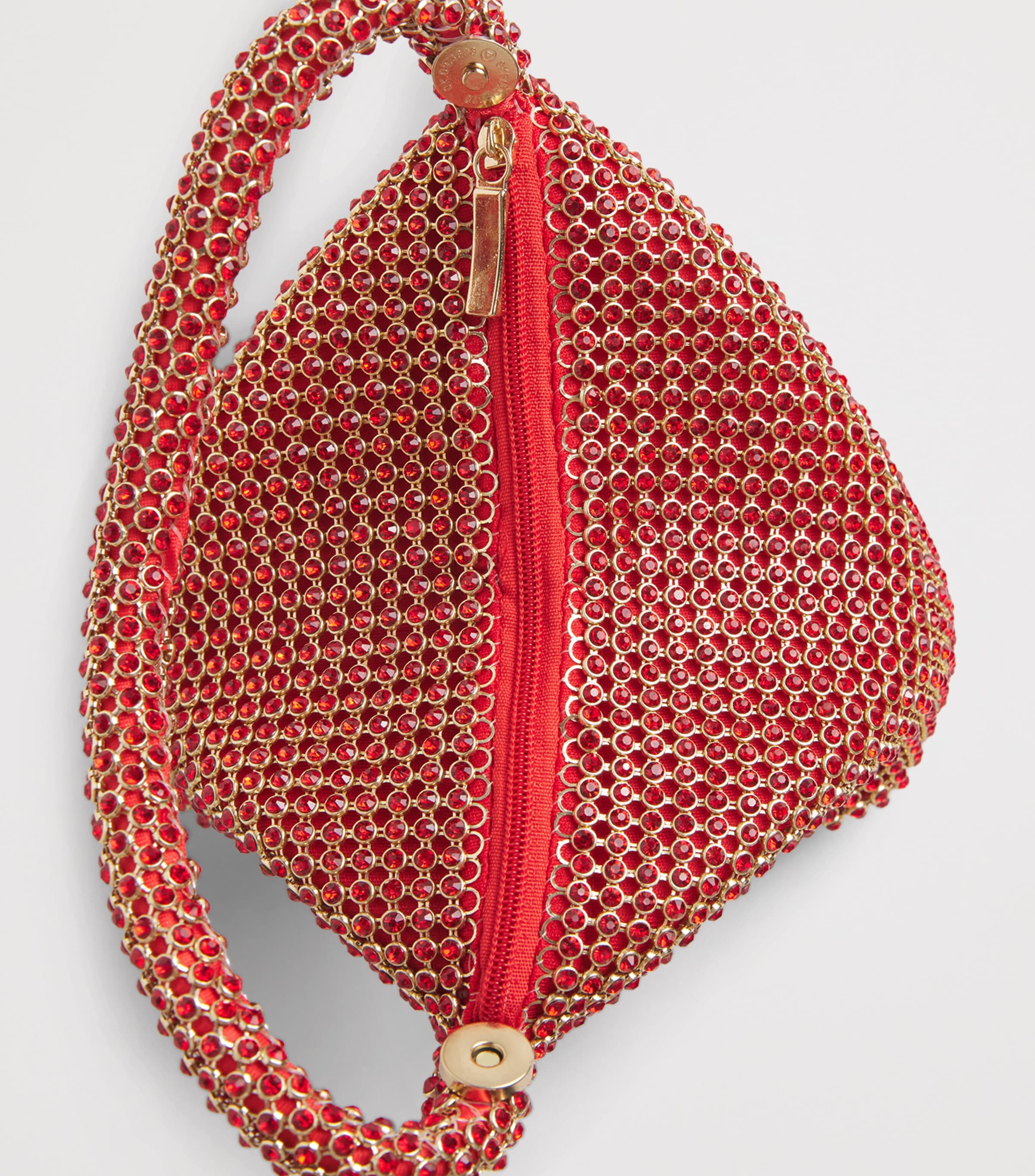 David Charles Crystal-Embellished Dolly Top-Handle Bag D Red Image 3