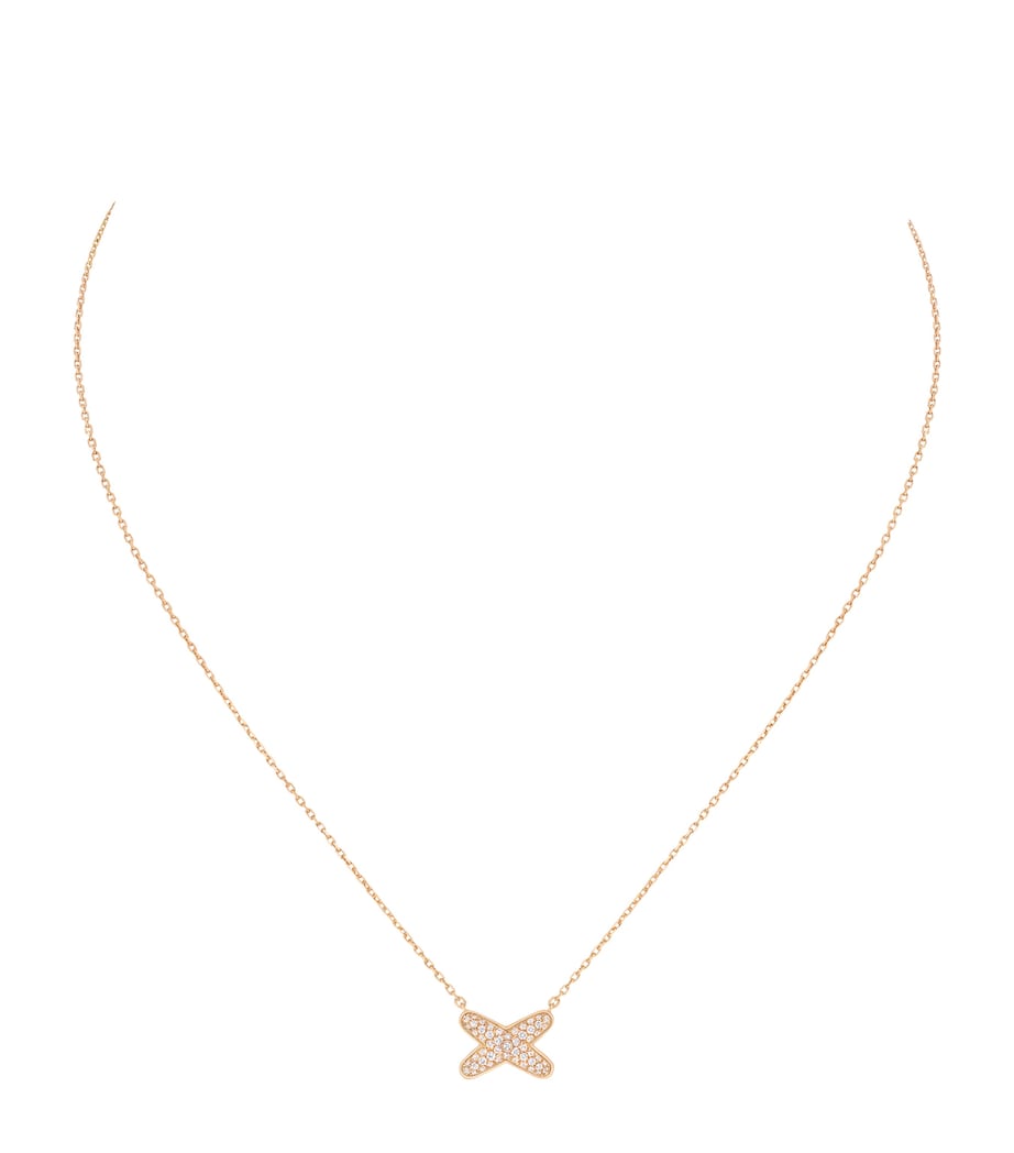 Rose Gold and Diamond Jeux de Liens Pendant Necklace PINK GOLD Image 1
