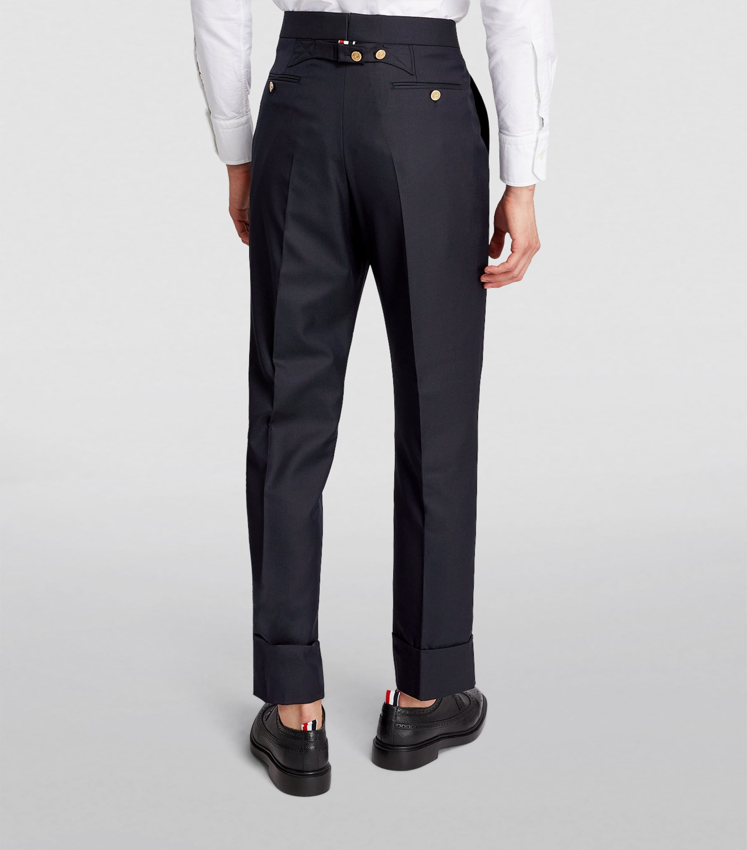 Wool Tailored Trousers NAVY Image 4