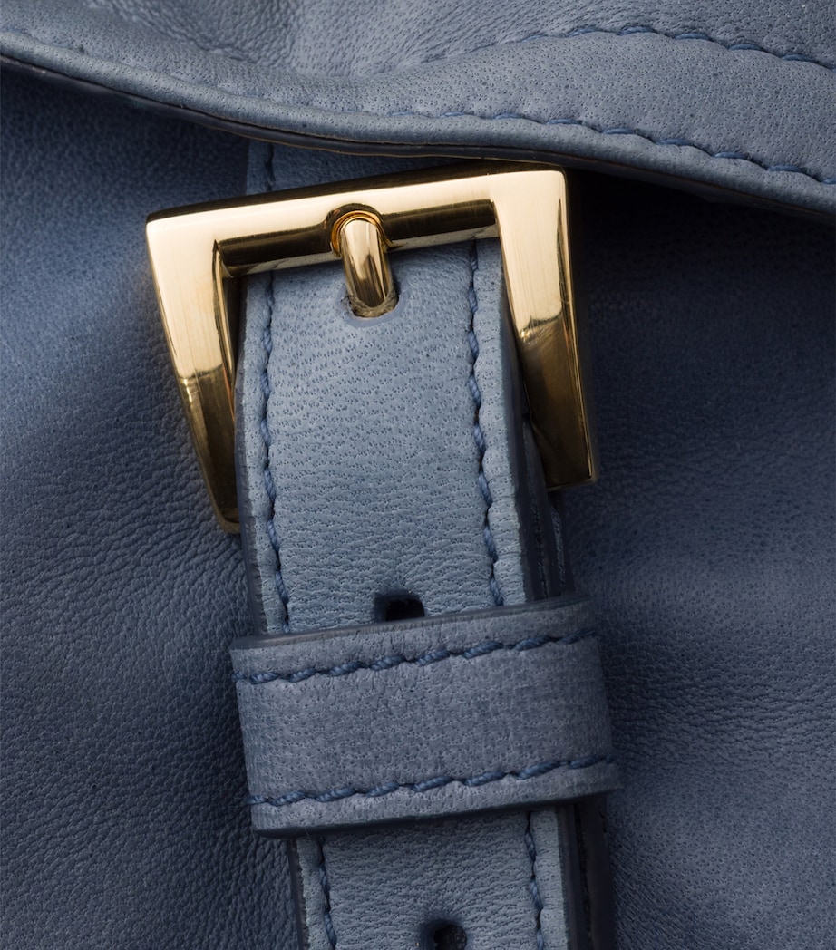Prada Medium Lambskin Explore Shoulder Bag Blue Image 9