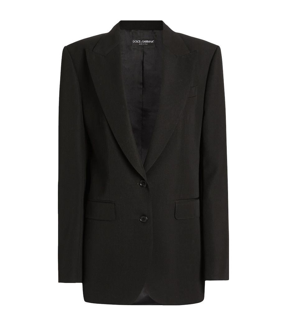 Virgin Wool Relaxed Blazer N0000-BLACK Image 1