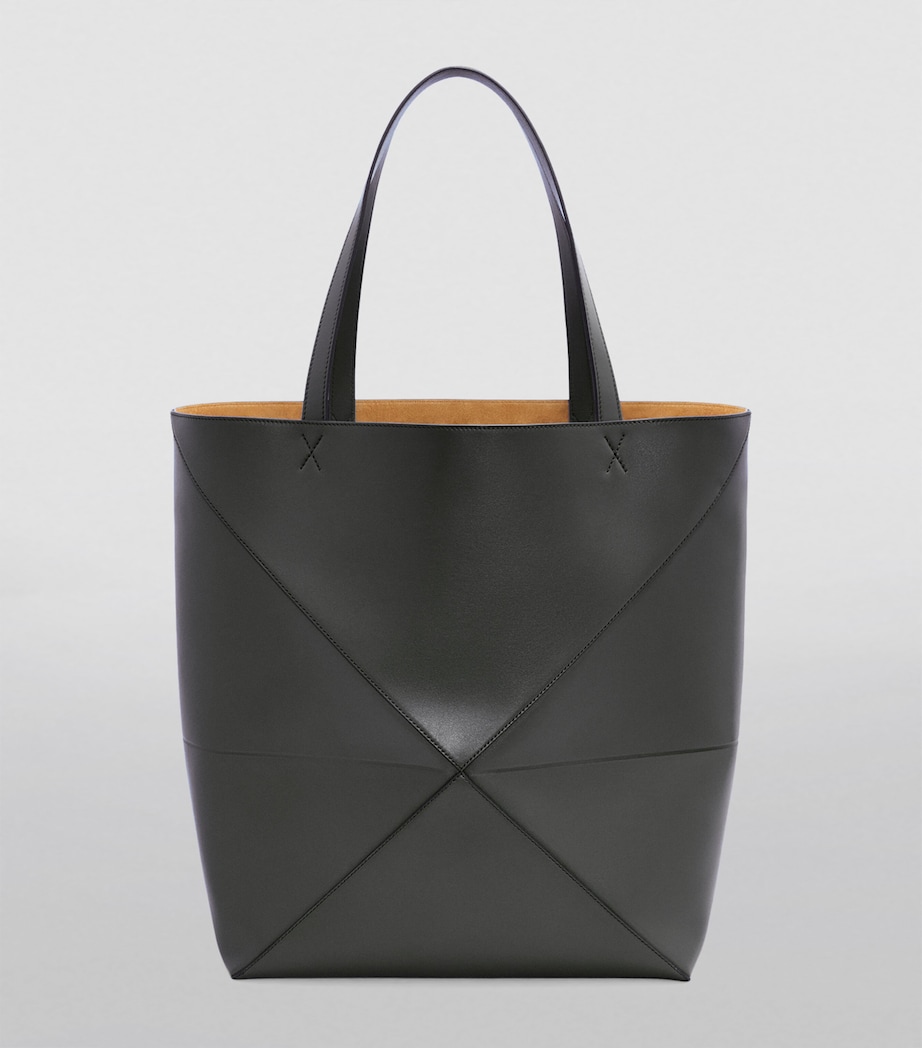 Large Fold Puzzle Tote Bag BLACK Image 3
