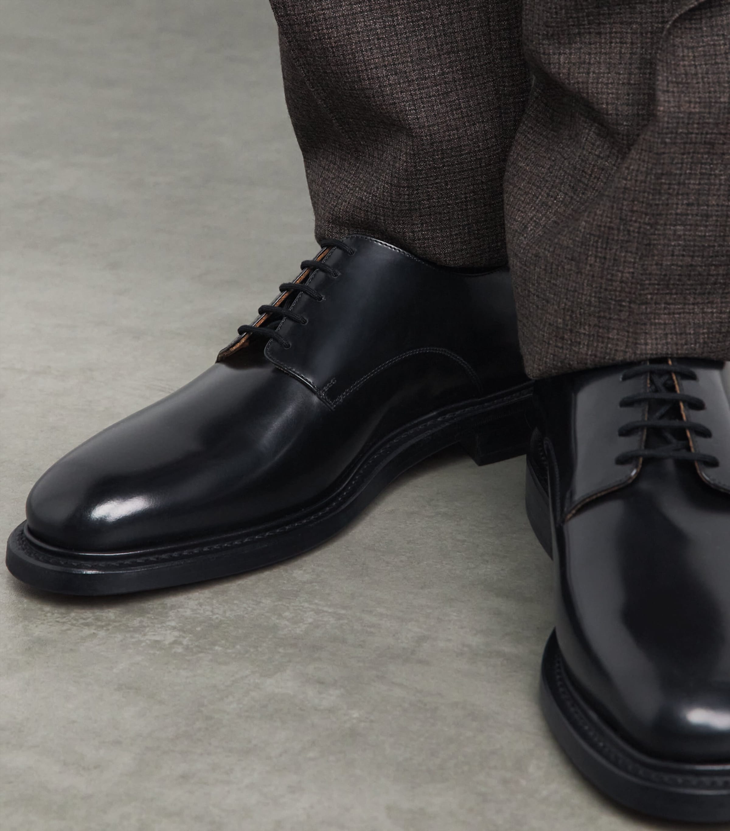 Sandro Paris Leather Derby Shoes Black Image 4