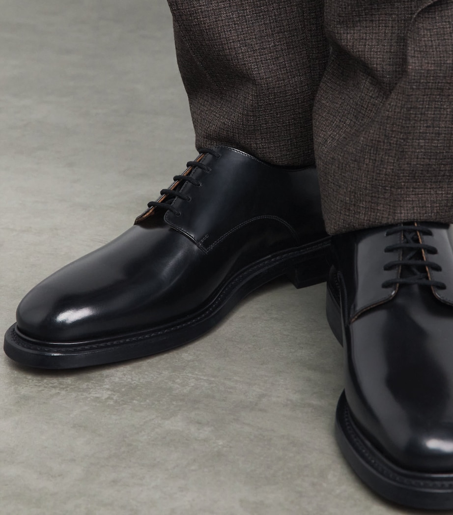 Sandro Paris Leather Derby Shoes Black Image 4