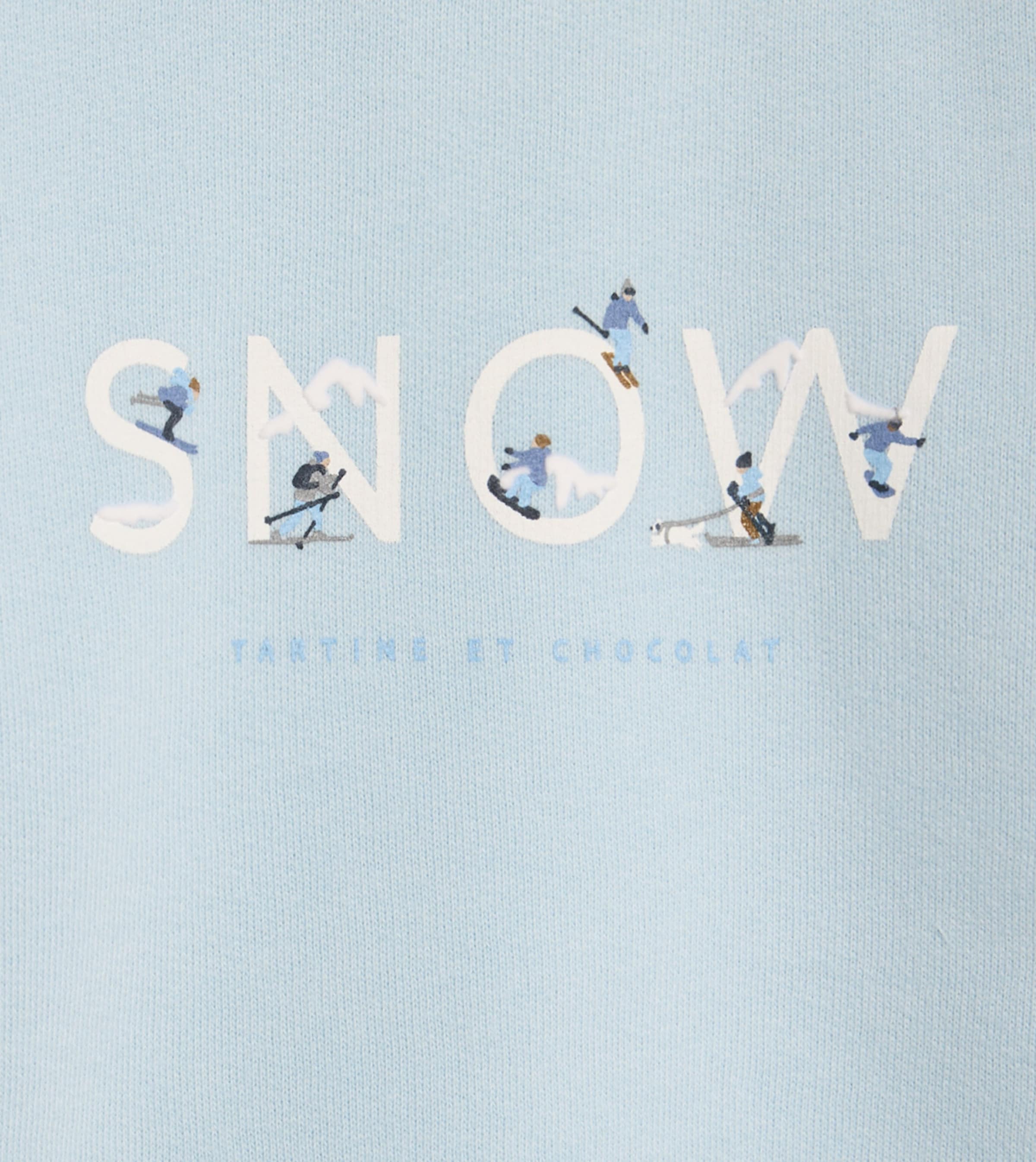 Snow Print Sweatshirts (3 Months-4 Years) 43BLEU GLACIER CHIN Image 2