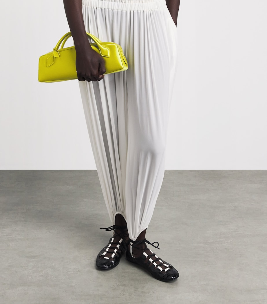 Alaïa Satin Le Teckel Top-Handle Bag Lime Image 4