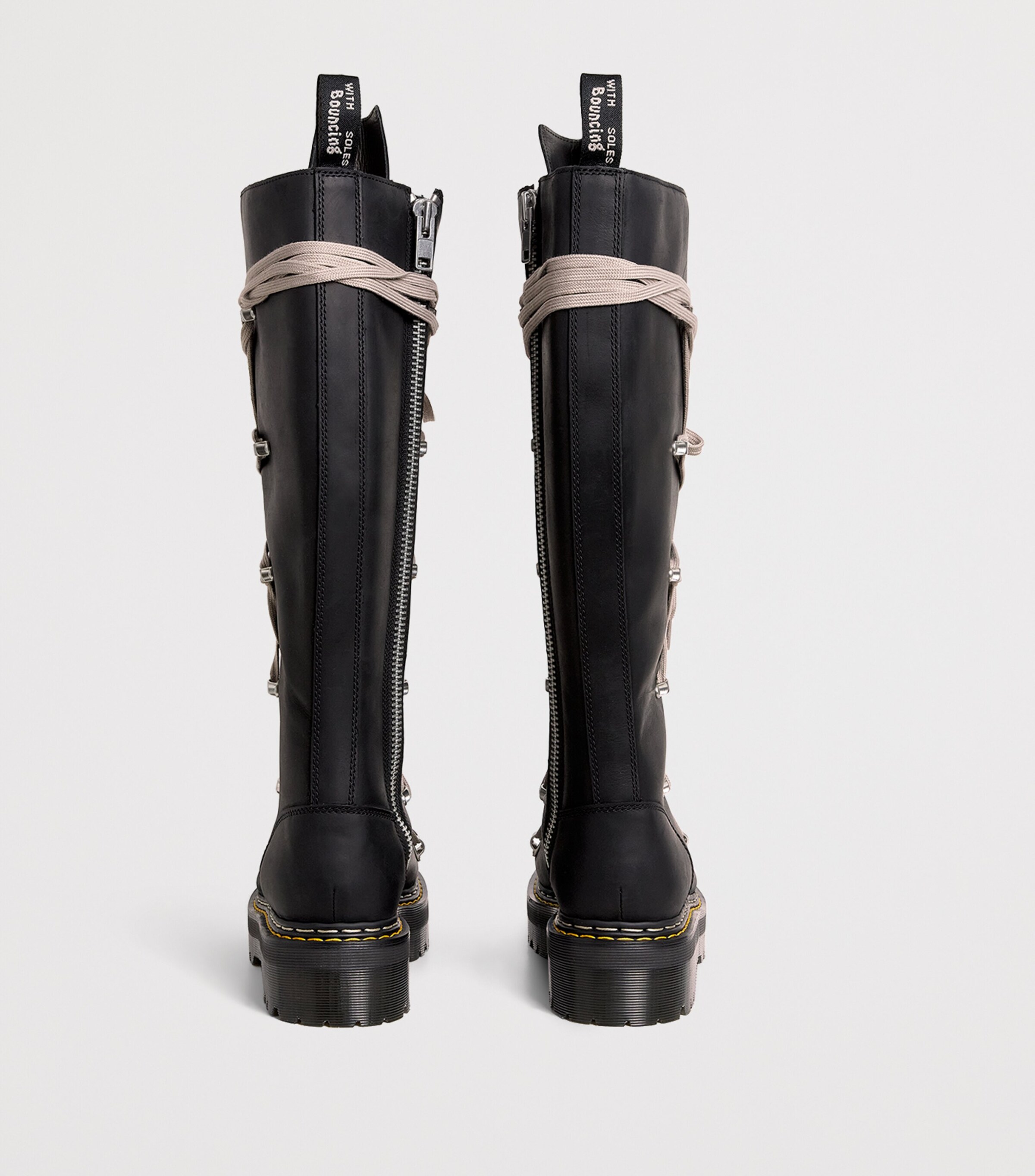 Rick Owens Rick Owens x Dr. Martens Leather Pentacle Boots Black Image 4