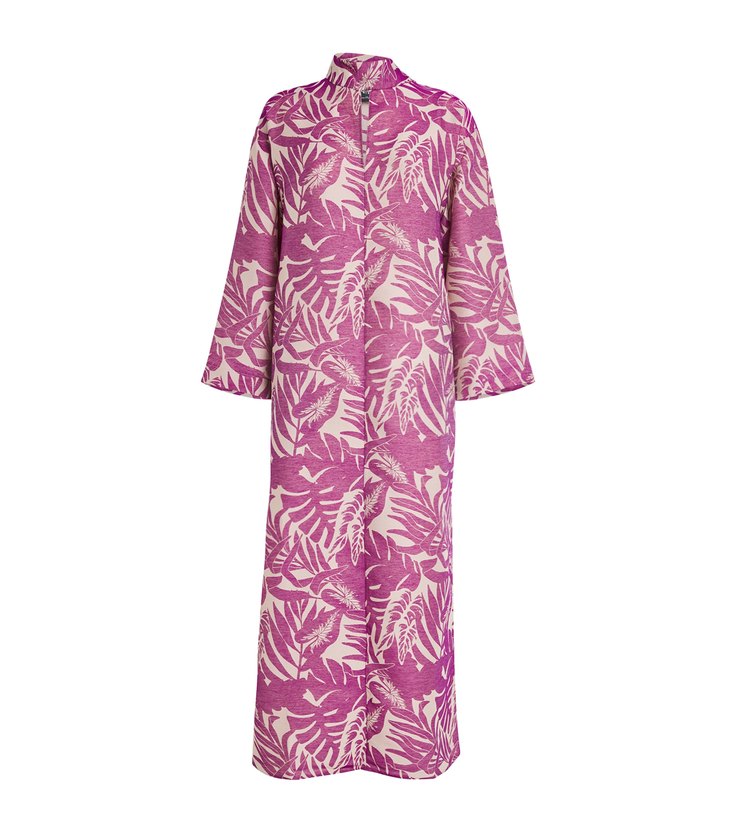Taller Marmo Flamingo Open-collar Kaftan In Purple