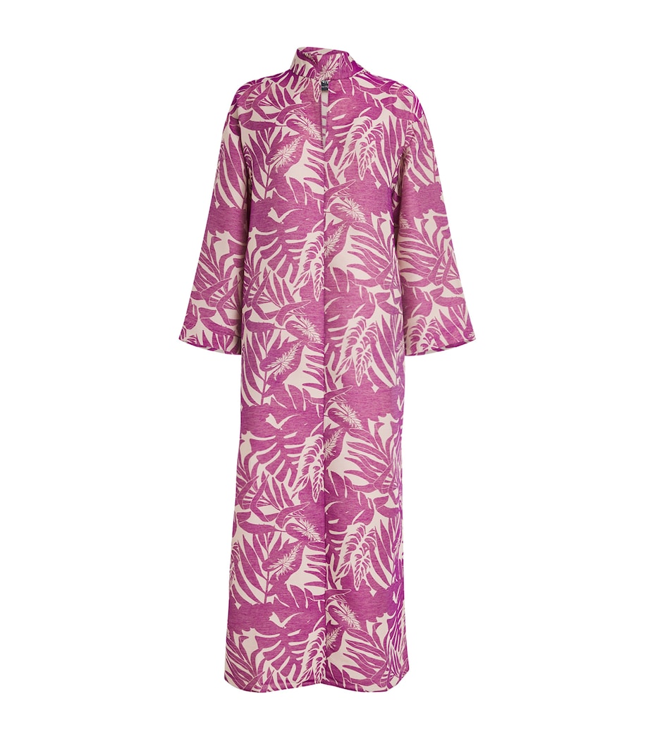 Flamingo Open-Collar Kaftan PLUM-ECRU Image 1