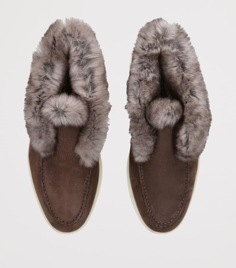 Suede Hadeel Ankle Boots DARK BROWN Image 4