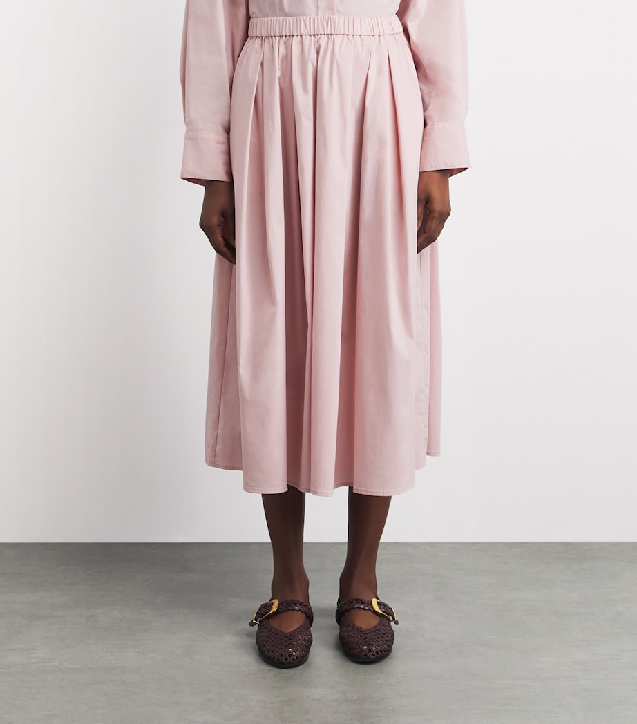 Stylein Womens Cotton-Blend Jorina Midi Skirt Off Pink Image 4