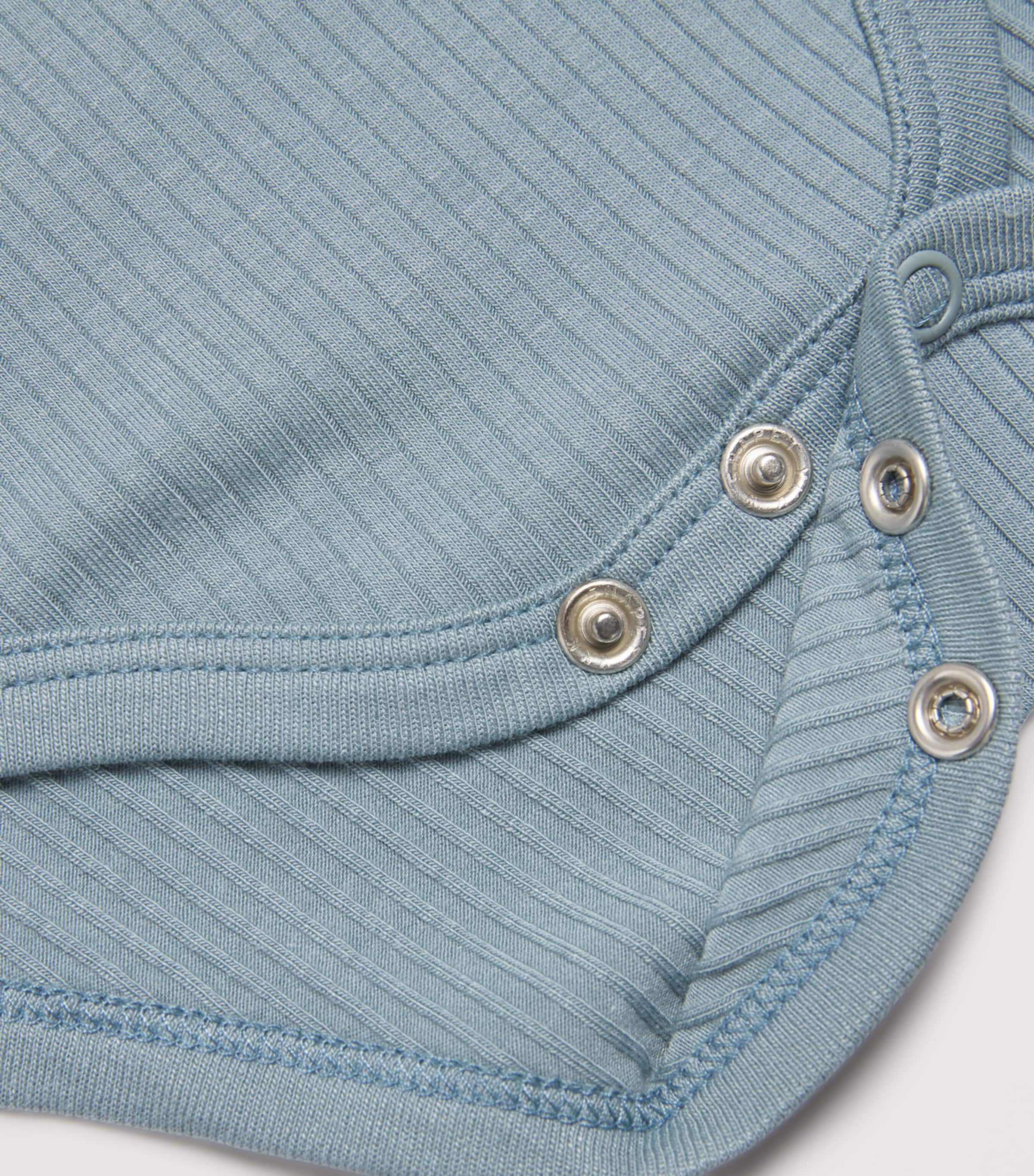 Bamboo-Blend Short-Sleeve Bodysuit (0-18 Months) SKY Image 3