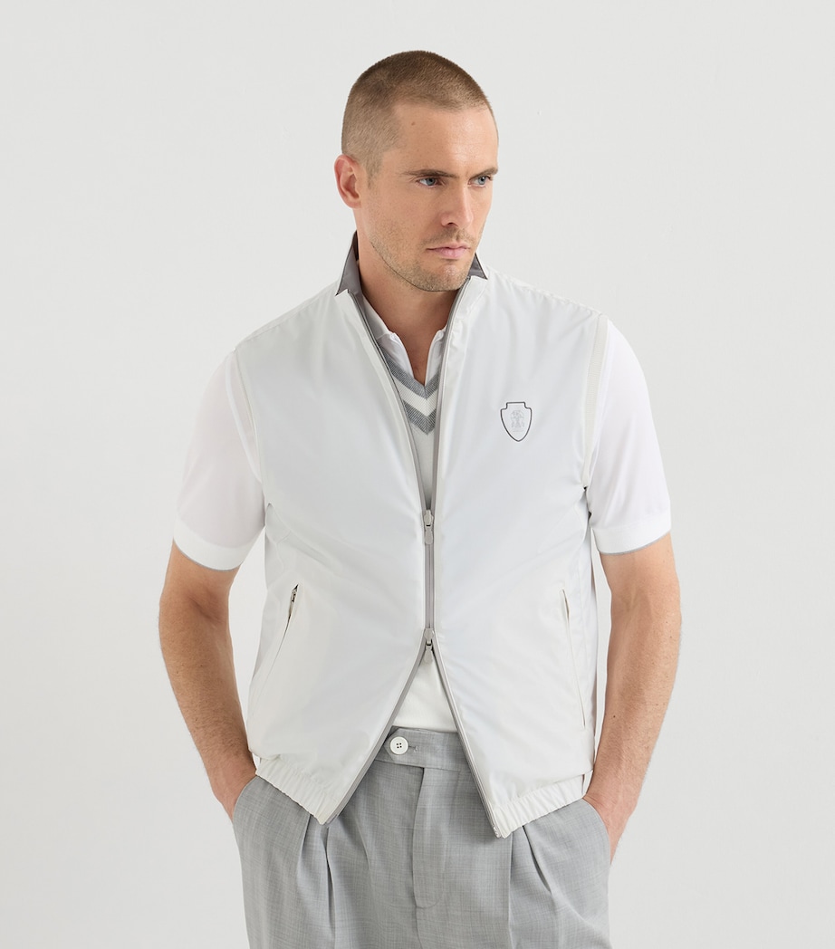 Brunello Cucinelli Mens Water-Resistant Crest Reversible Gilet Image 2