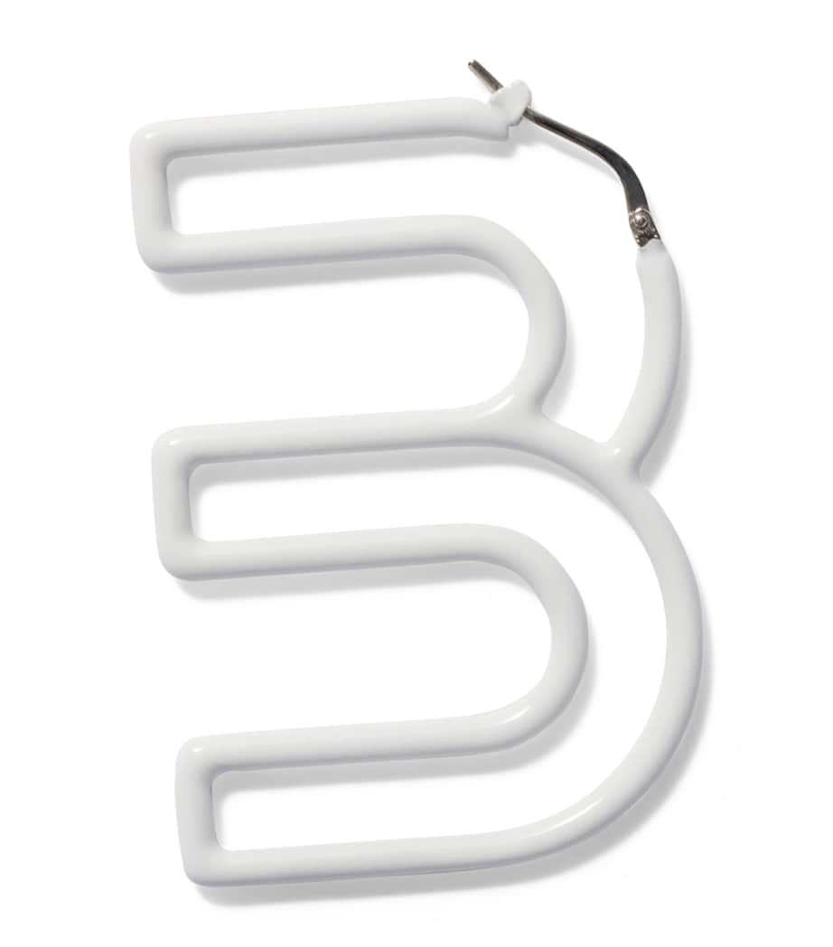 Miu Miu M Logo Single Earring White Image 1