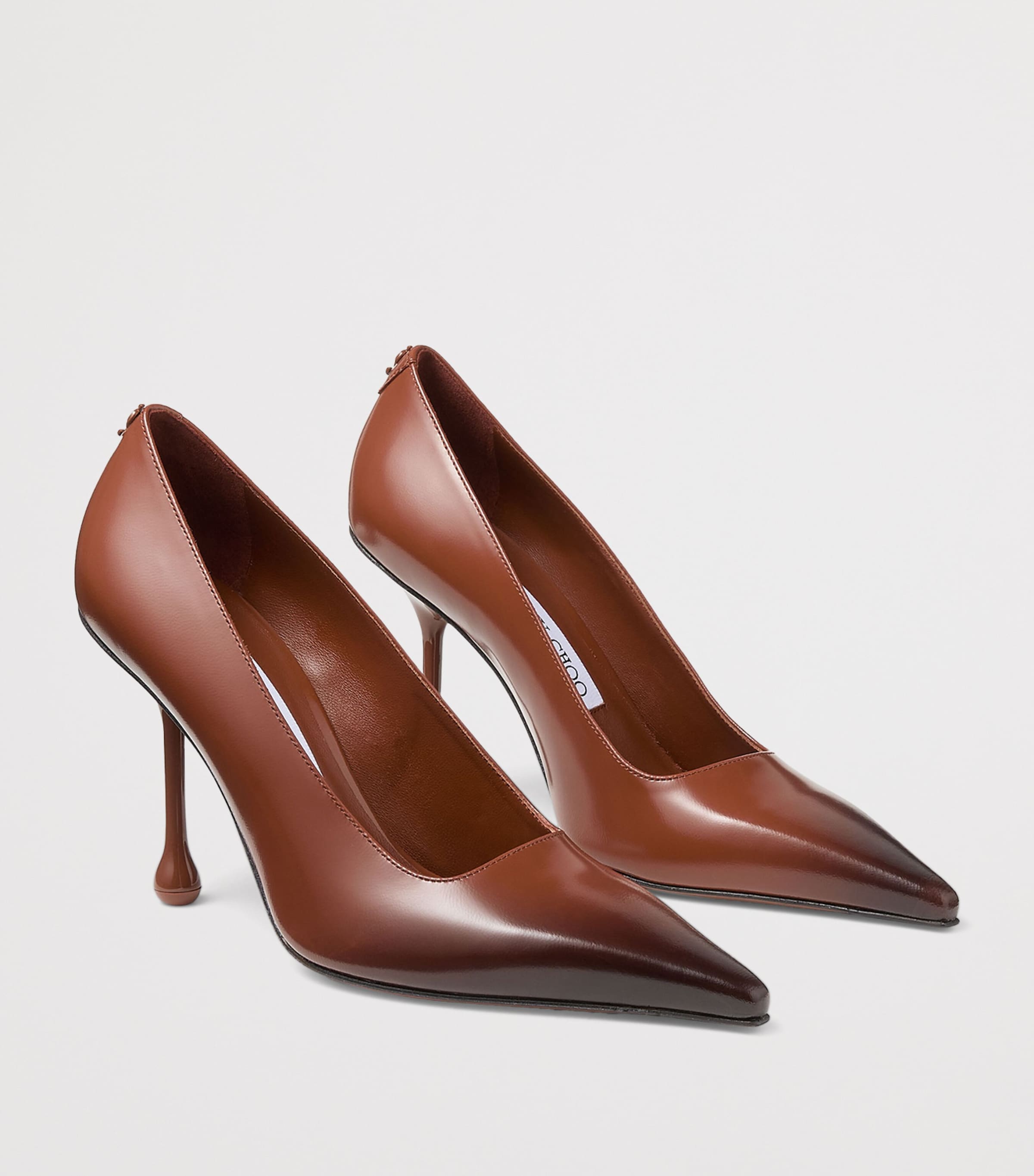 Ixia 95 Leather Ombré Pumps COGNAC/BLACK Image 5