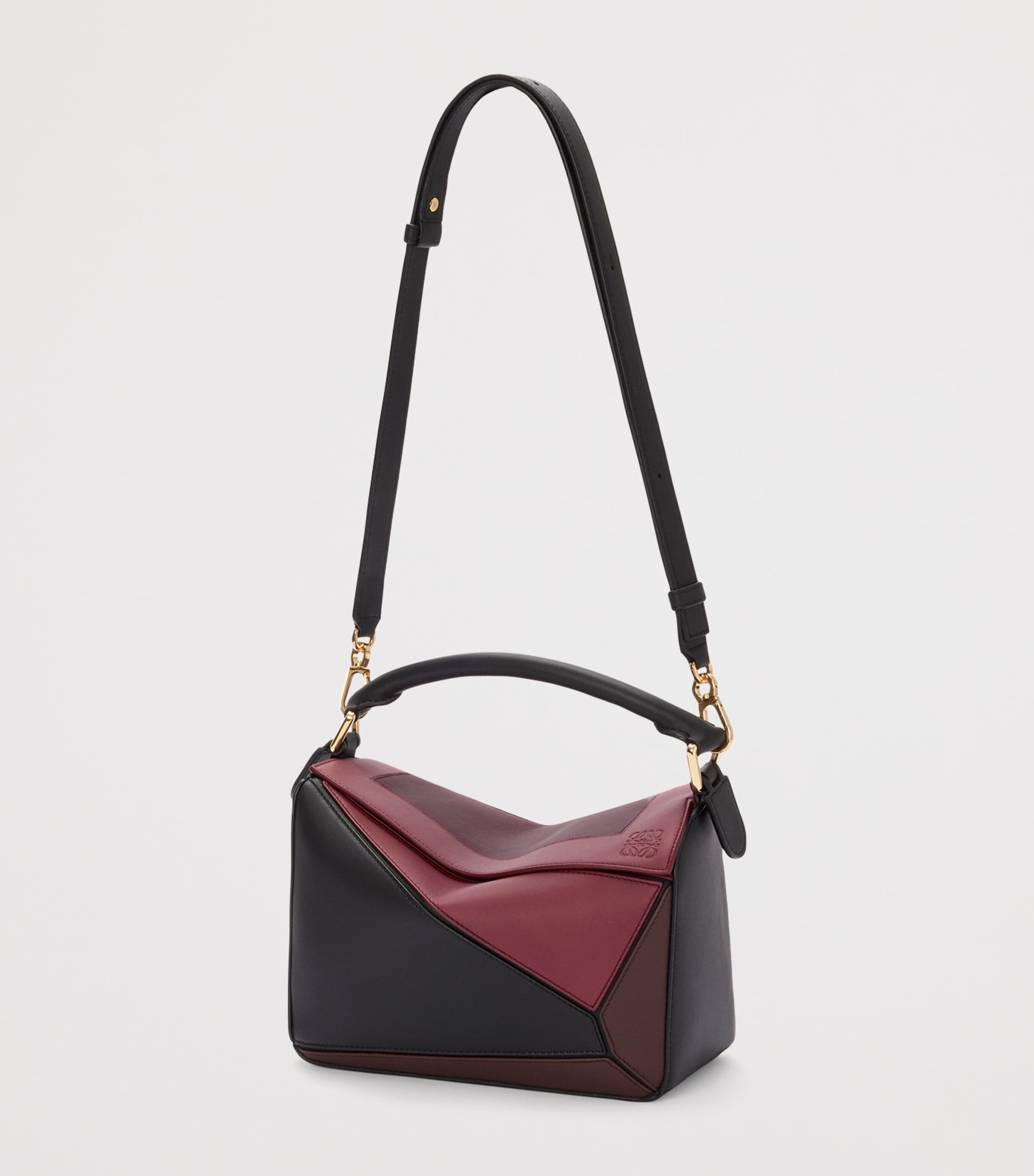 LOEWE レザーノート LOEWE Black x Albers Leather Puzzle Top-Handle Bag | Harrods US