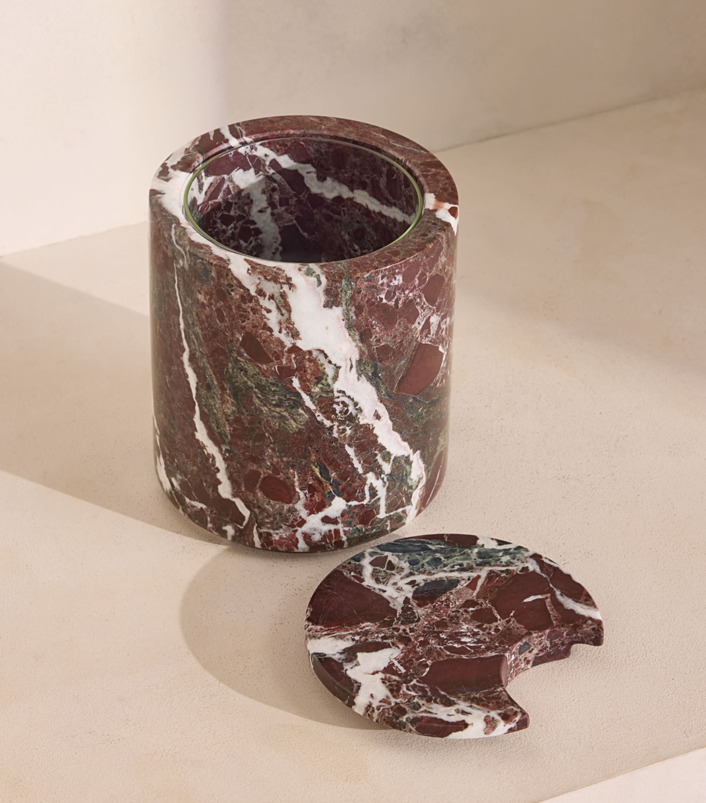 Marble Pavel Lidded Ice Bucket (21cm) NO COLOUR Image 3