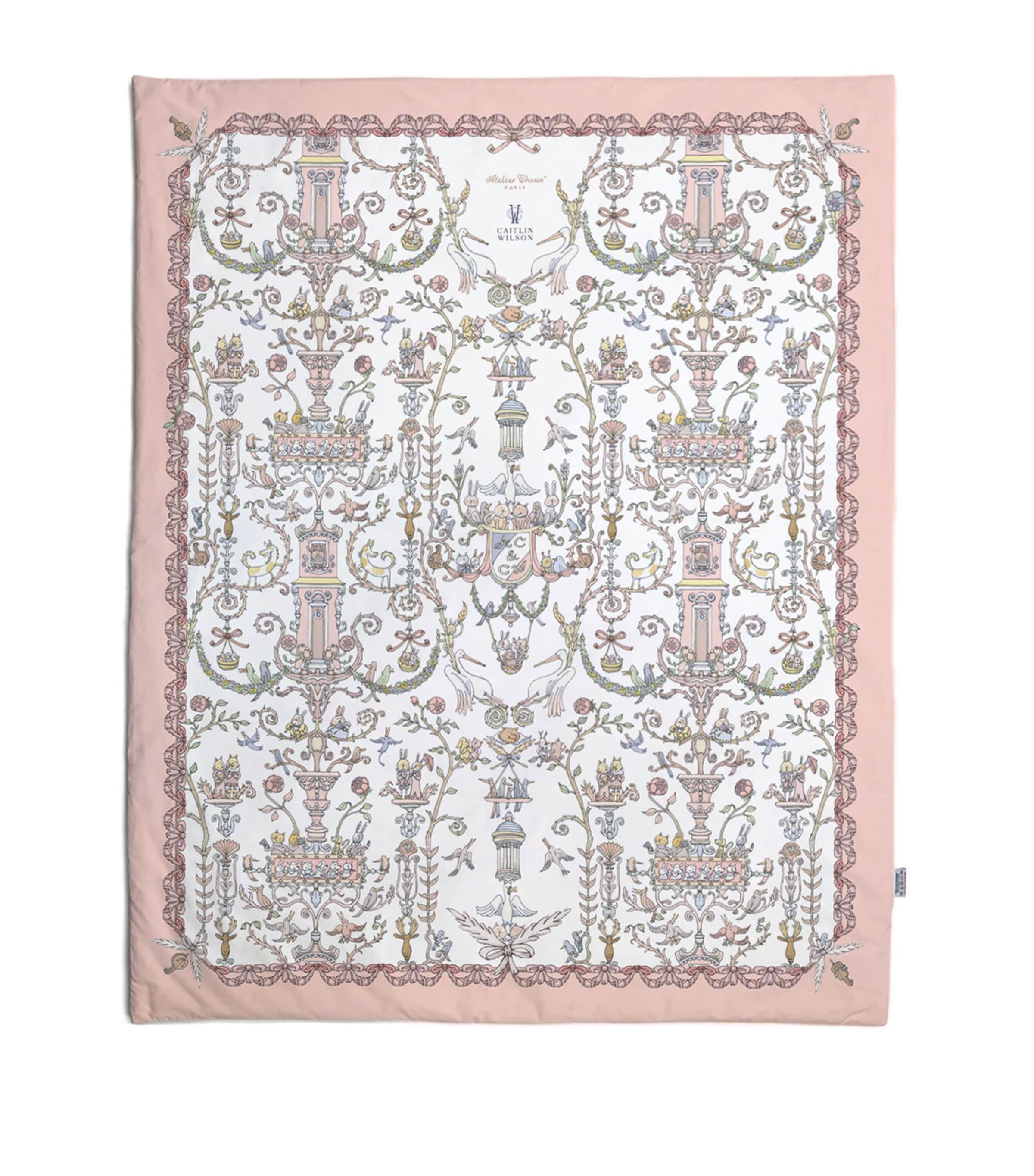 x Caitlin Wilson Toile De Jouy Quilt (100cm x 130cm) PINK/BLUE Image 3