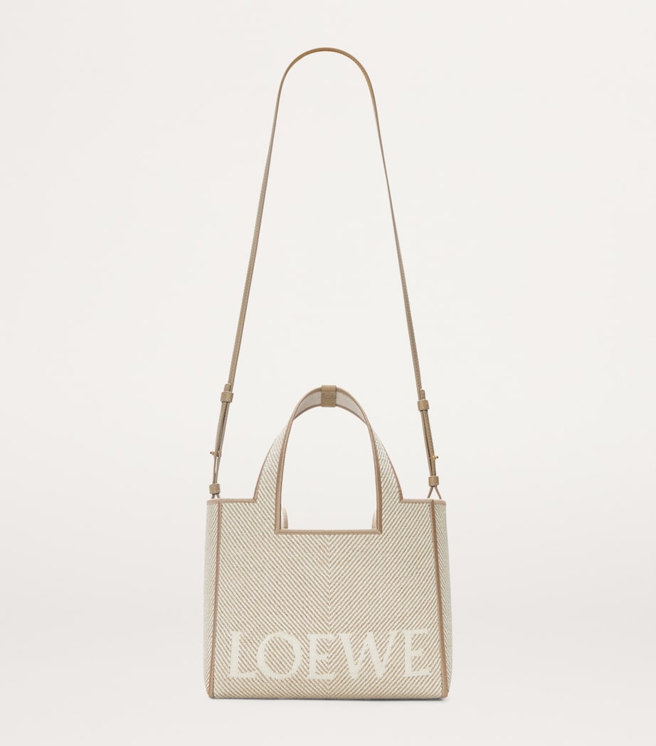 Small Canvas Font Tote Bag ECRU Image 4