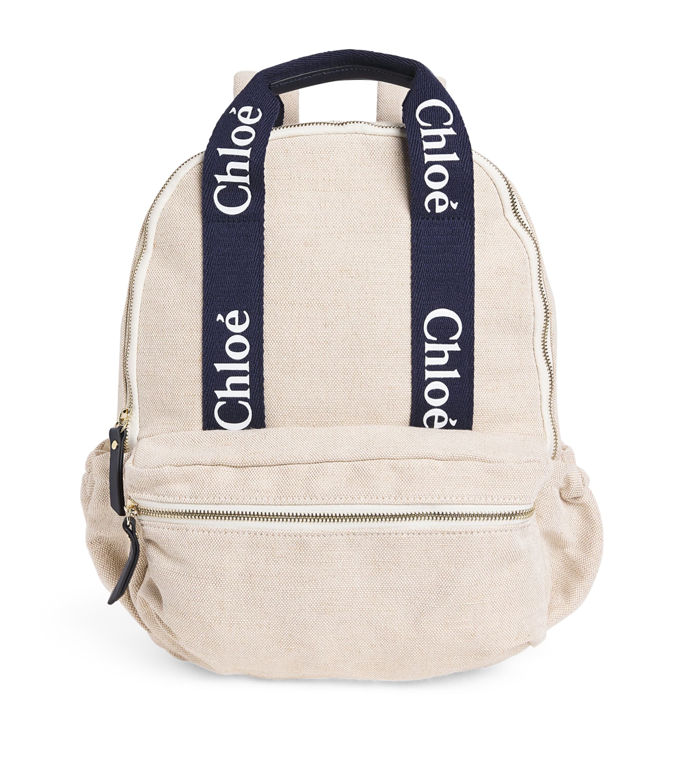 Chloé Kids Jute-Cotton-Blend Logo Backpack | Gifts | Gifts for Kids | Girls Accessories | Bags & Backpacks | Designers | Chloé