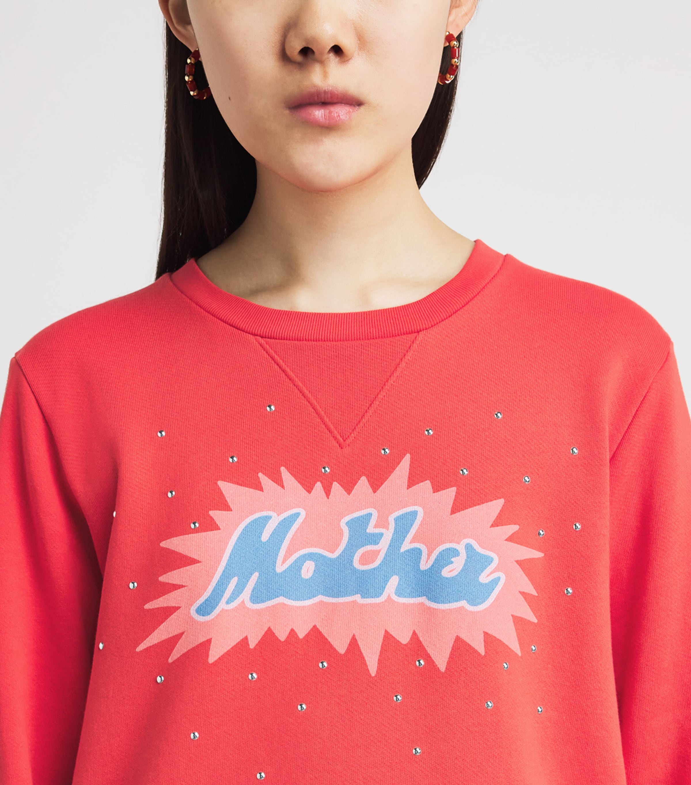 MOTHER Womens The Dorito Camper Sweatshirt Lil Firework Image 3