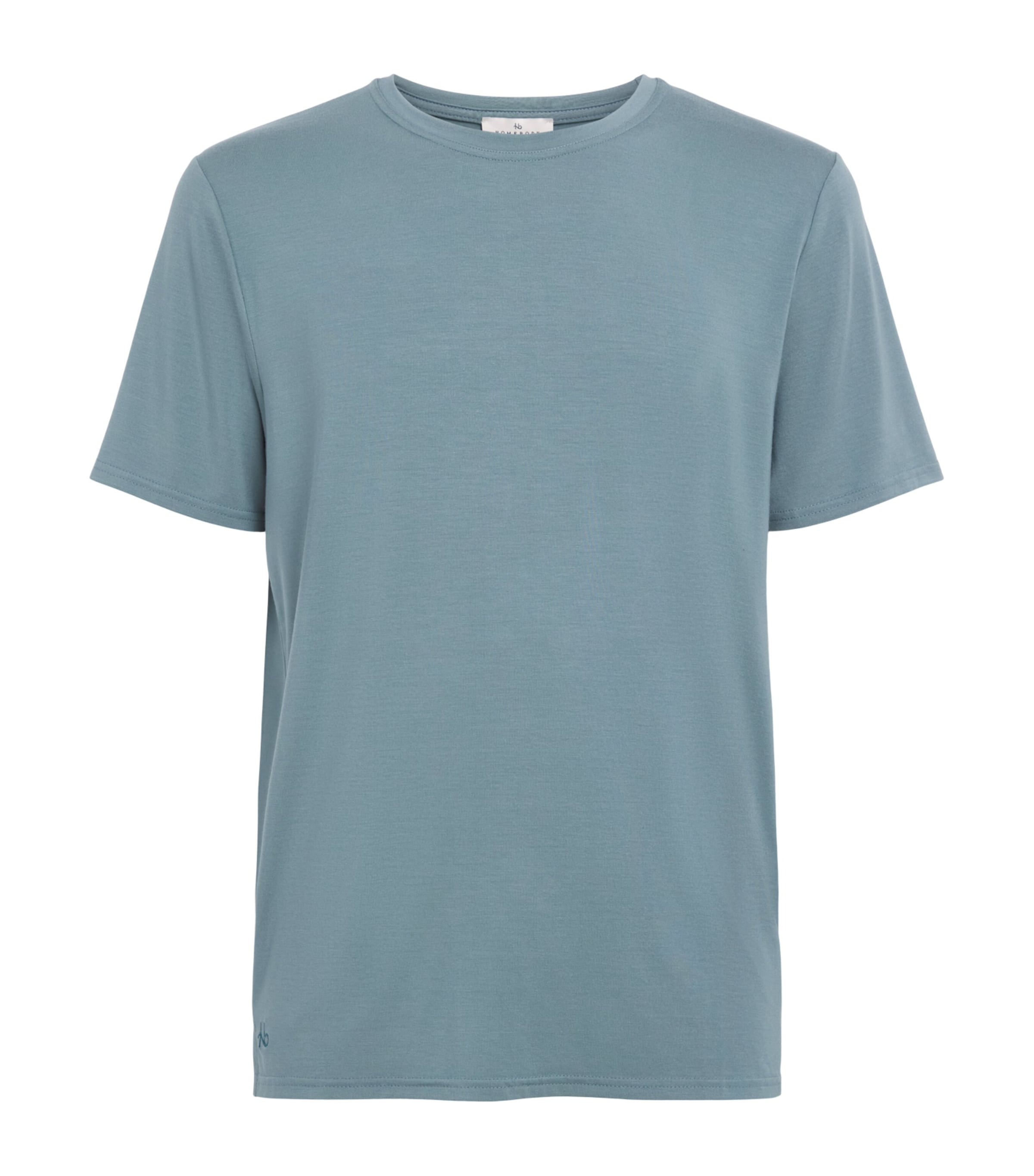 Homebody Mens Stretch-Modal Lounge T-Shirt Teal Mist Image 1
