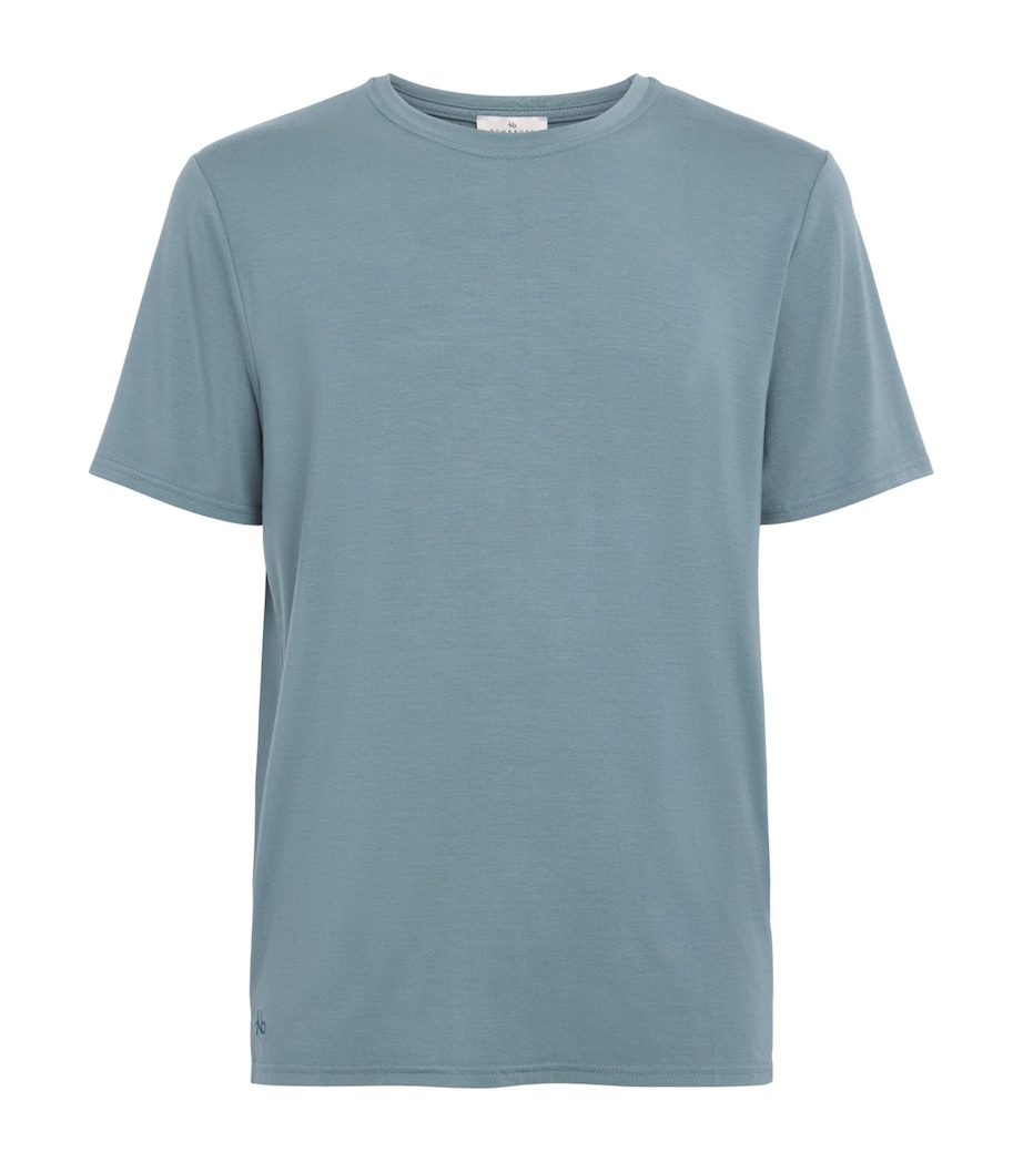 Homebody Mens Stretch-Modal Lounge T-Shirt Teal Mist Image 1