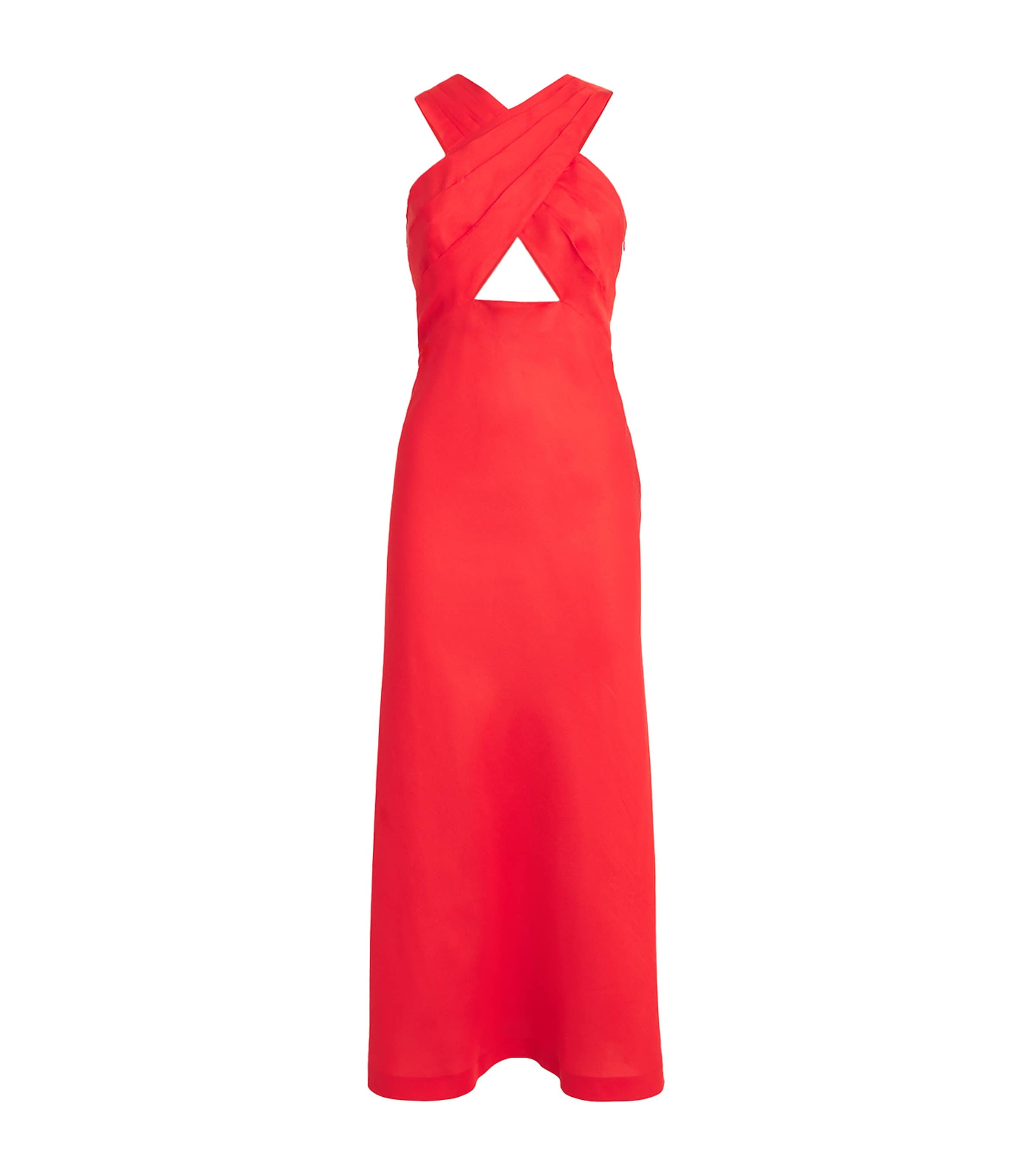 Sandro Womens Rouges Wraparound Sleeveless Woven Maxi Dress