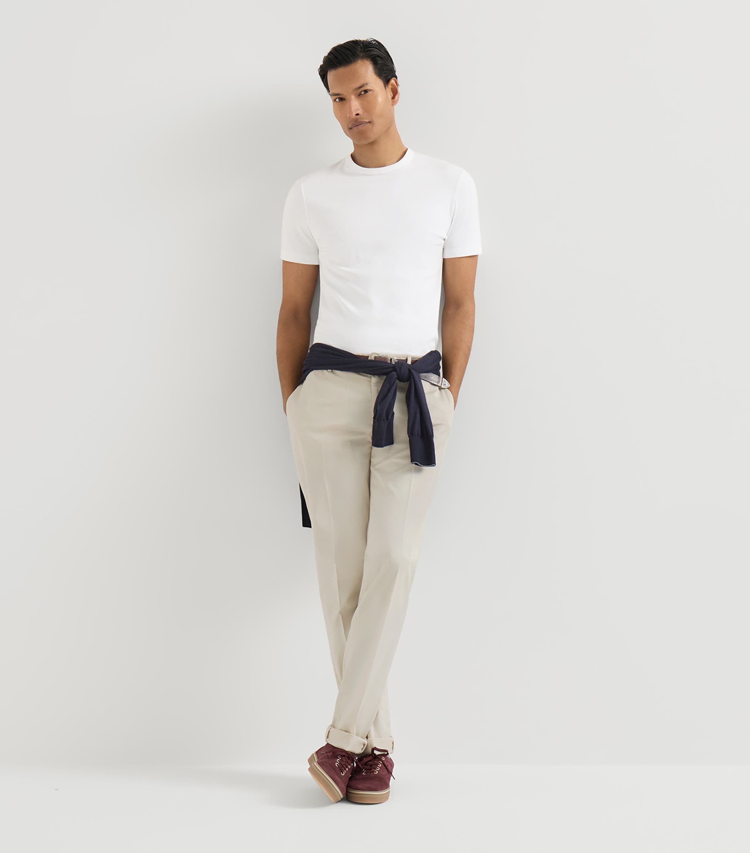 Brunello Cucinelli Mens Pima Cotton Comfort Gabardine Trousers Image 2