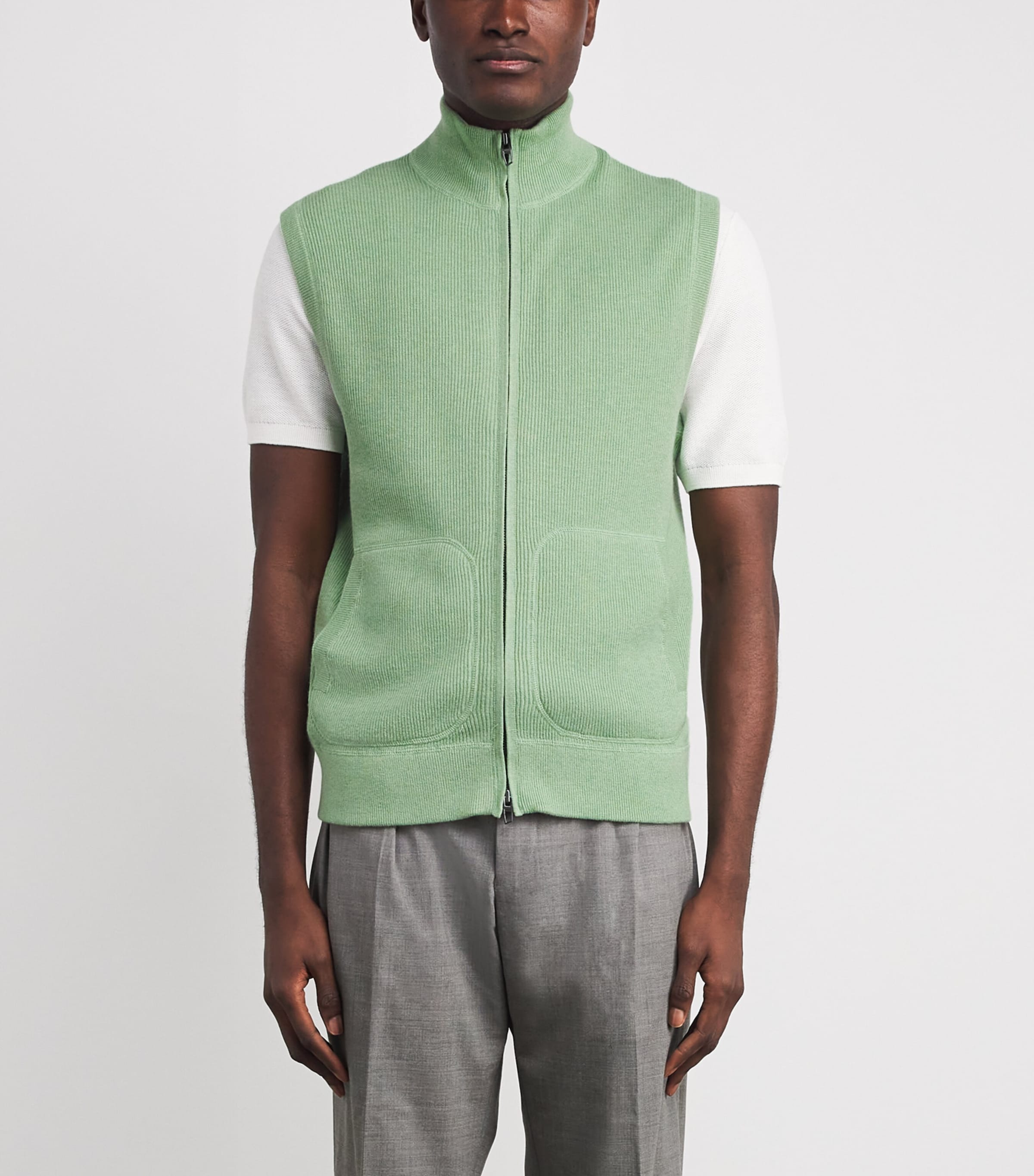 Cotton-Blend High-Neck Gilet JADE'S DIARY Image 3