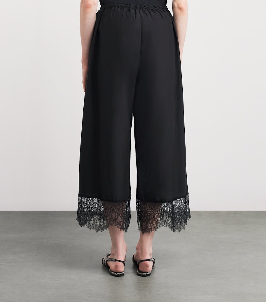 Silk-Cotton Lira Wide-Leg Trousers DBLK BLACK Image 4