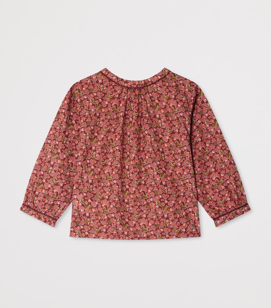 Organic Cotton Saxo Blouse (24-36 Months) IM GRENADINE Image 2