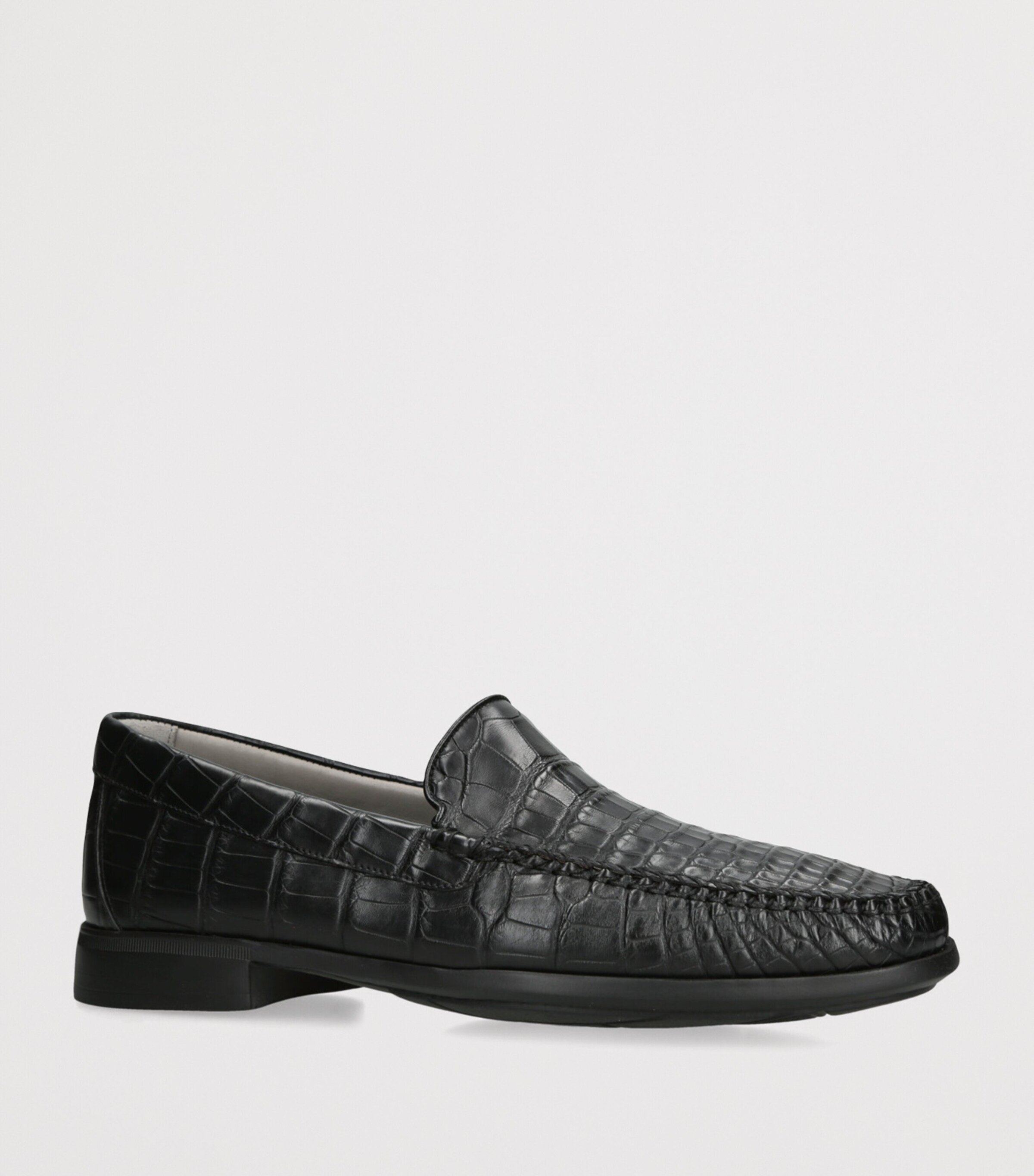 Brotini Alligator Leather Loafers Black Image 3