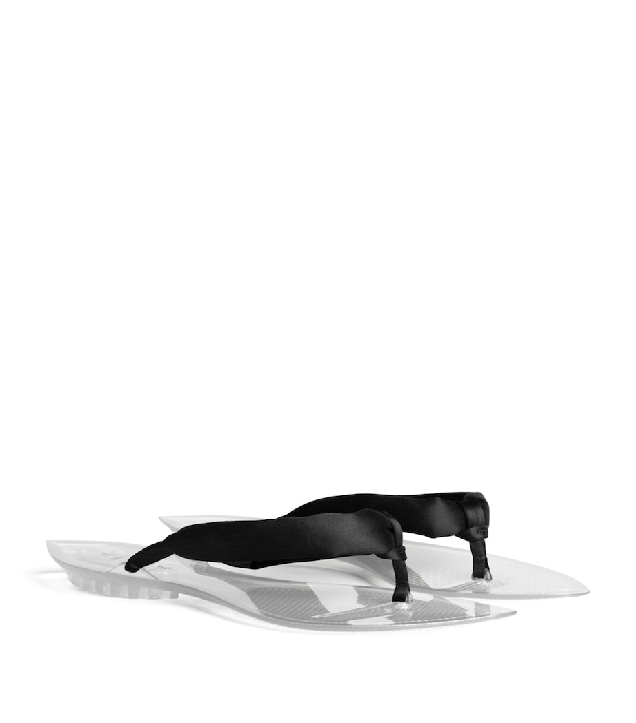 Alaïa Invisible Thong Flip Flops Noir Image 3