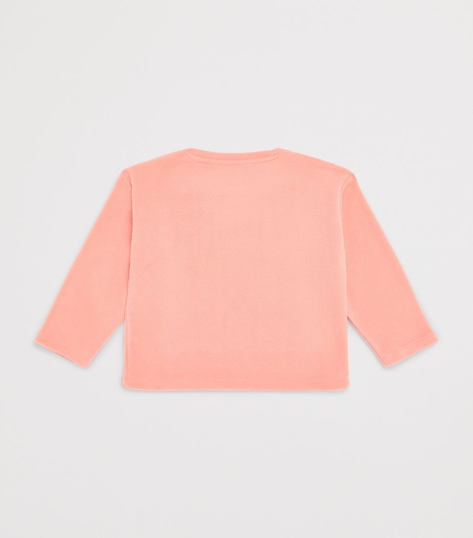 Fleece Alpine-Embroidered Sweater (3-11 Years) PINK Image 2