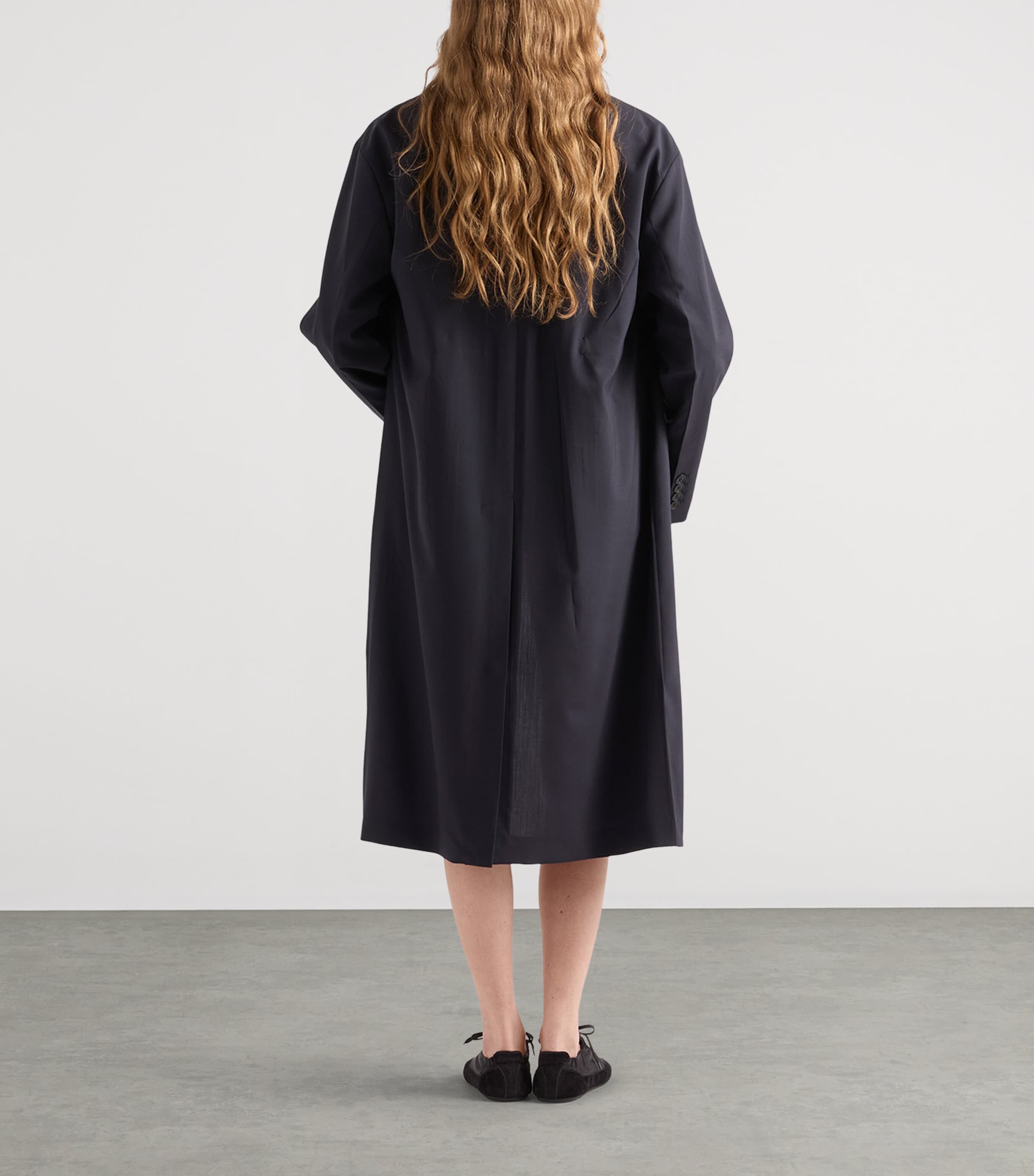 Prada Womens Virgin Wool Trench Coat Image 3
