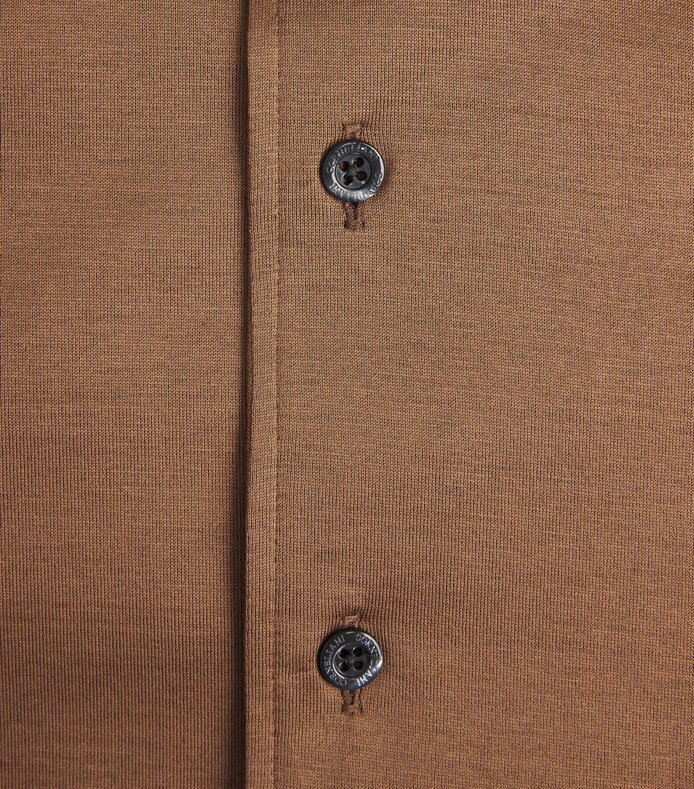 Corneliani Mens Cotton Long-Sleeve Shirt Natural / Beige Image 6