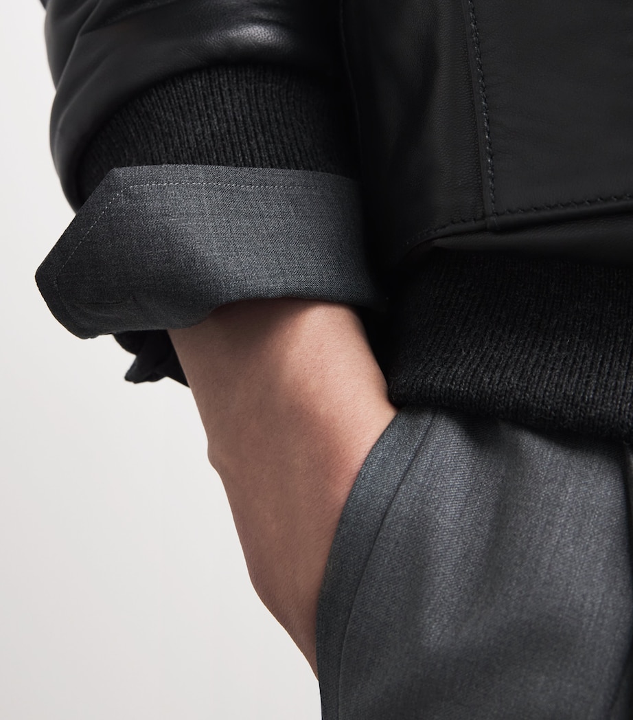 Pal Zileri Mens Wool Shirt Dark Grey Image 3