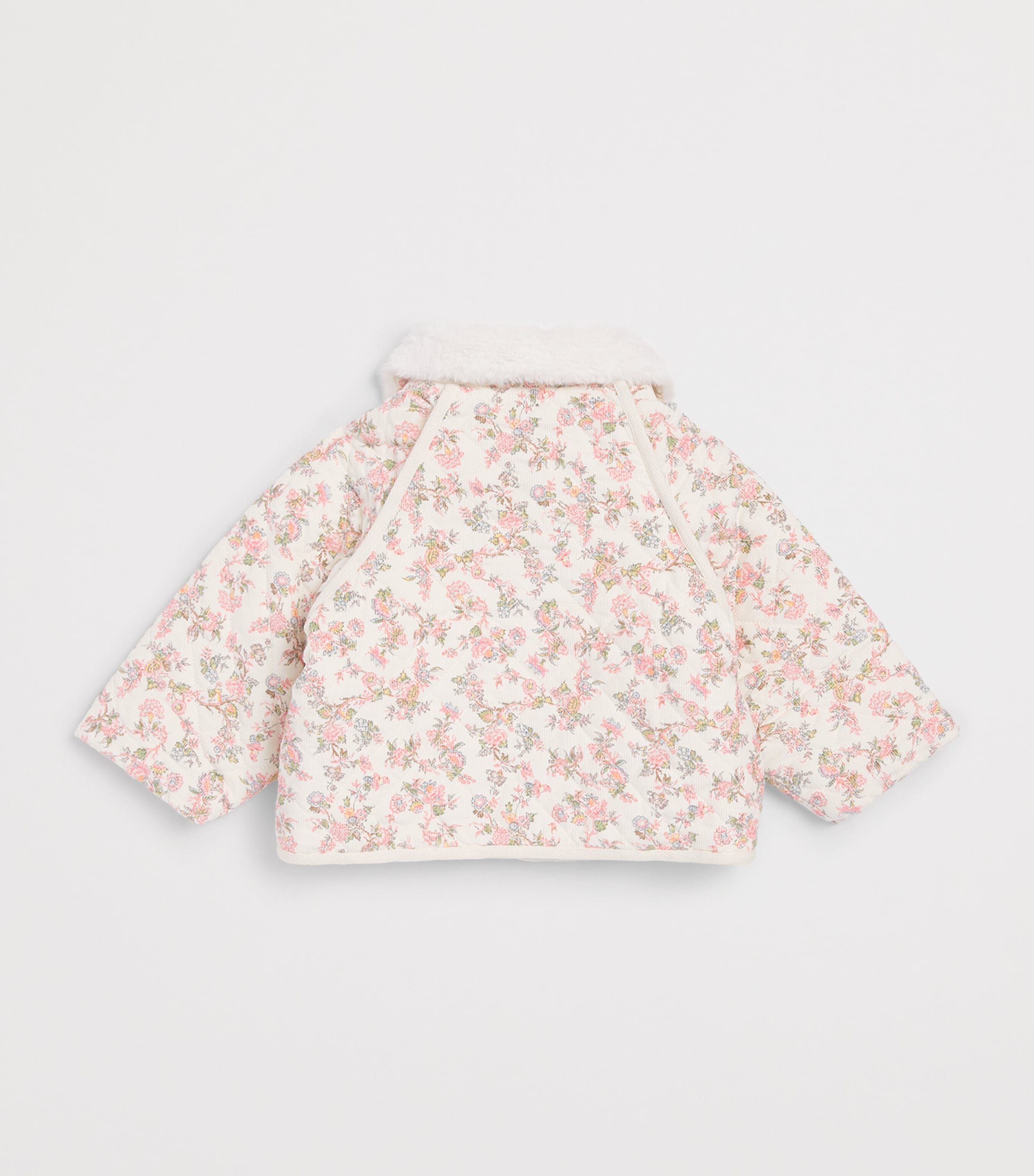 Louise Misha Cotton Reversible Jasmina Coat (6-24 Months) Cream Carnation Vale Image 2