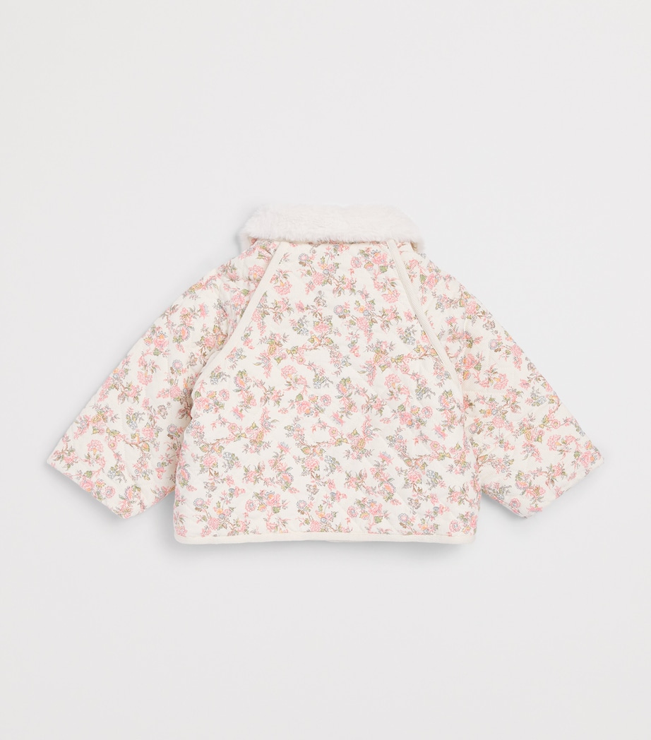 Louise Misha Cotton Reversible Jasmina Coat (6-24 Months) Cream Carnation Vale Image 2