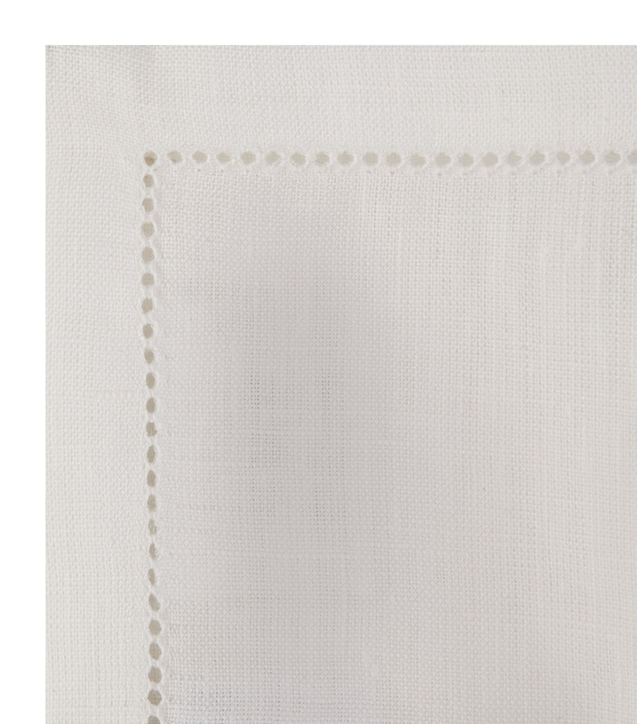Hemstitch Edge Napkin (30cm x 30cm) WHITE Image 2