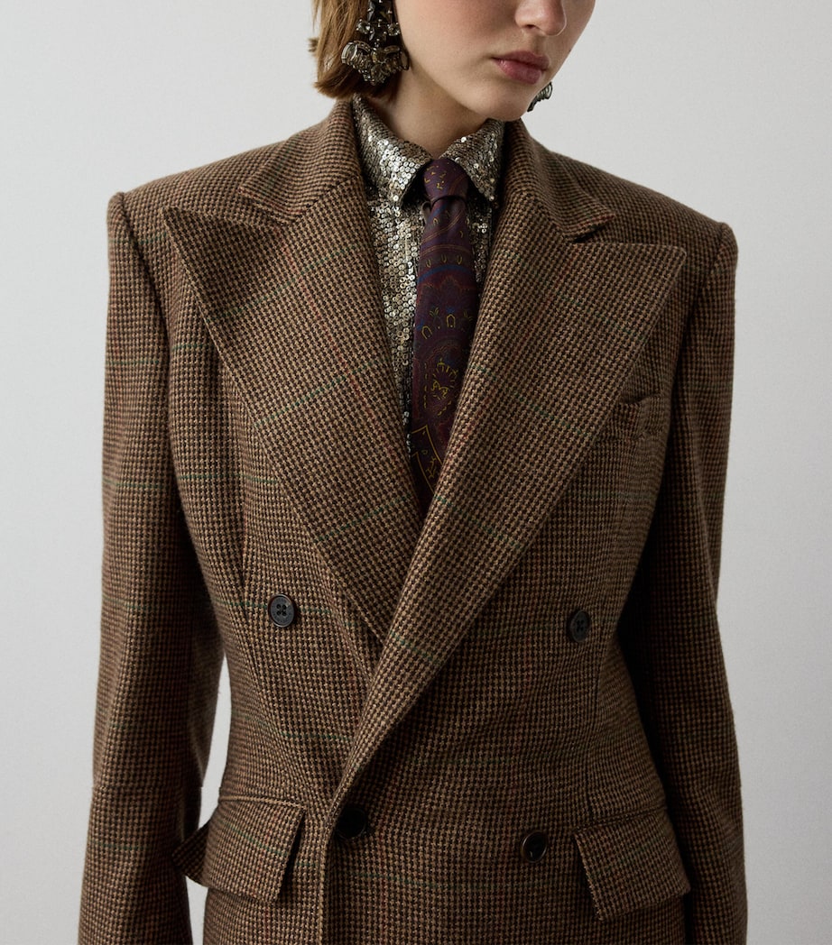 Ralph Lauren Collection Womens Tweed Overcoat Brown Multi Image 6