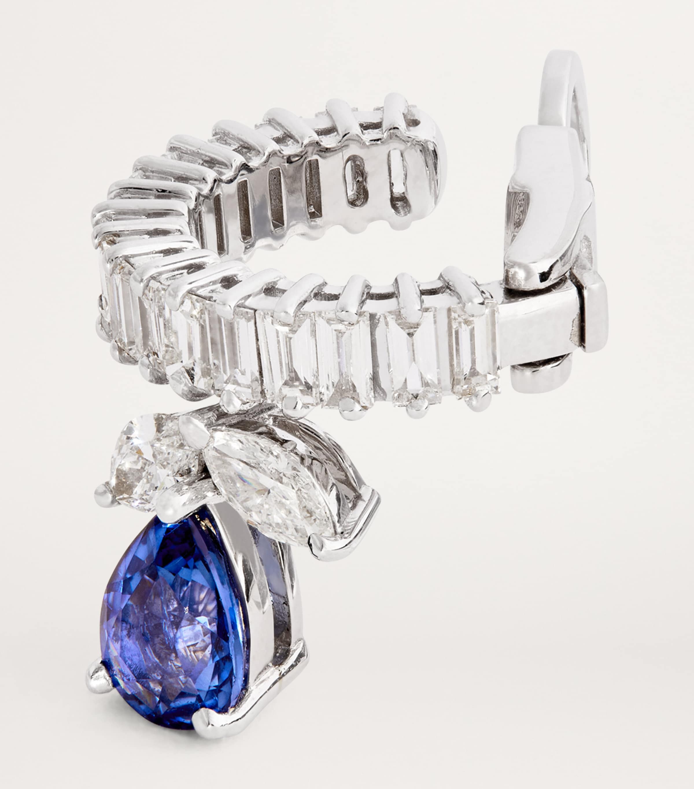 Yeprem White Gold, Diamond and Sapphire Whisper Ear Cuff White Gold Image 4