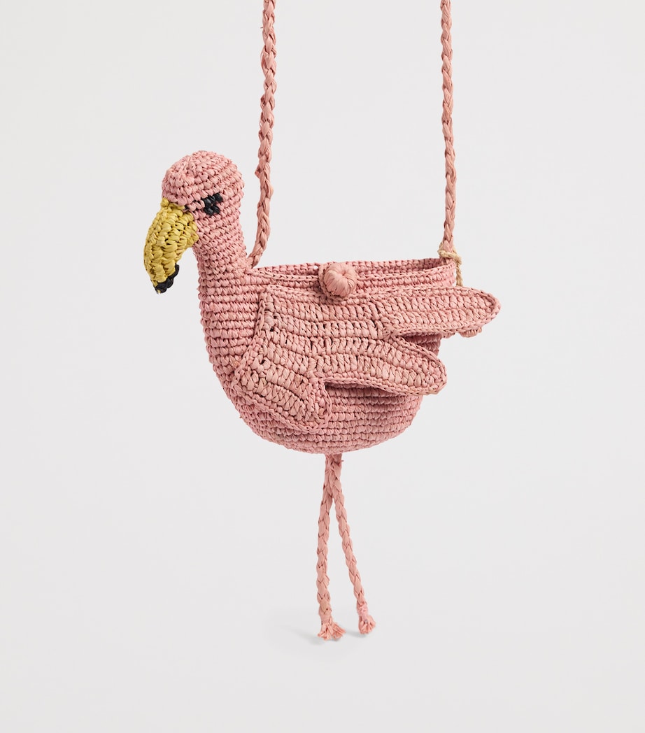 Raffia Flamingo Handbag LILAS Image 4