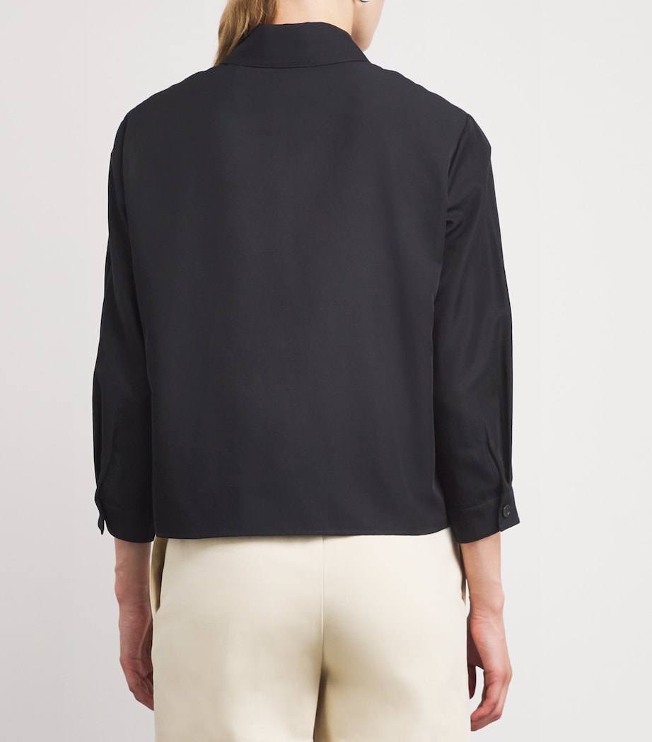 Silk-Cotton Satie Shirt BLACK Image 4