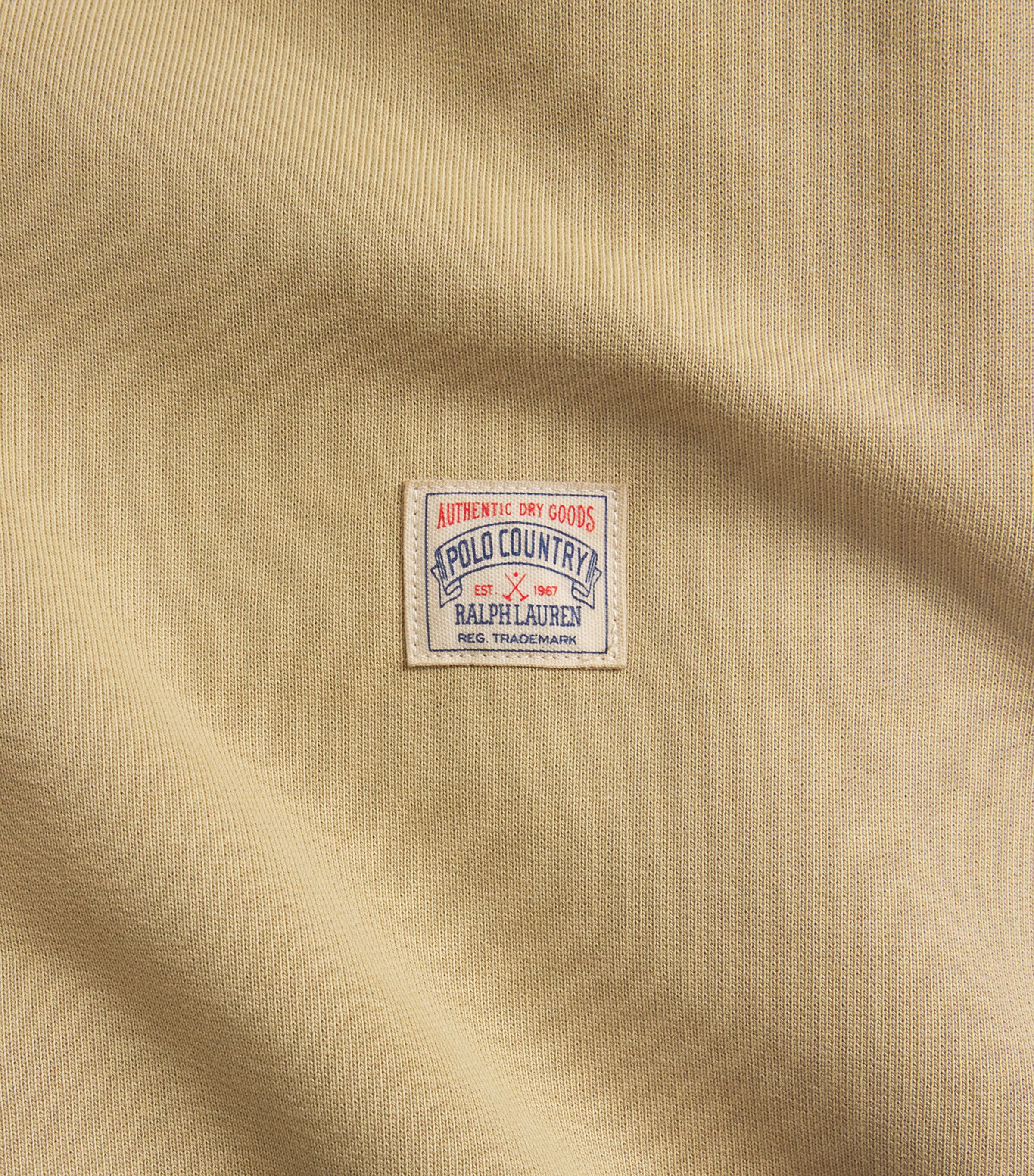 Polo Ralph Lauren Mens Cotton Polo Country Sweatshirt Beige Khaki Image 6