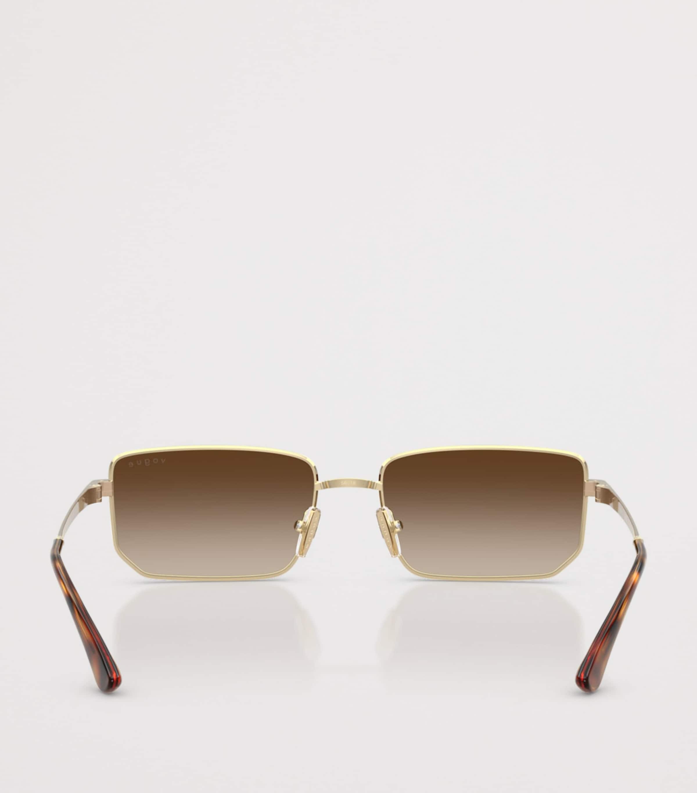 Vogue Metal Rectangular Sunglasses Gold Image 4