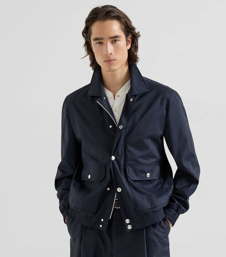 Brunello Cucinelli Mens Wool-Silk Field Jacket Image 4
