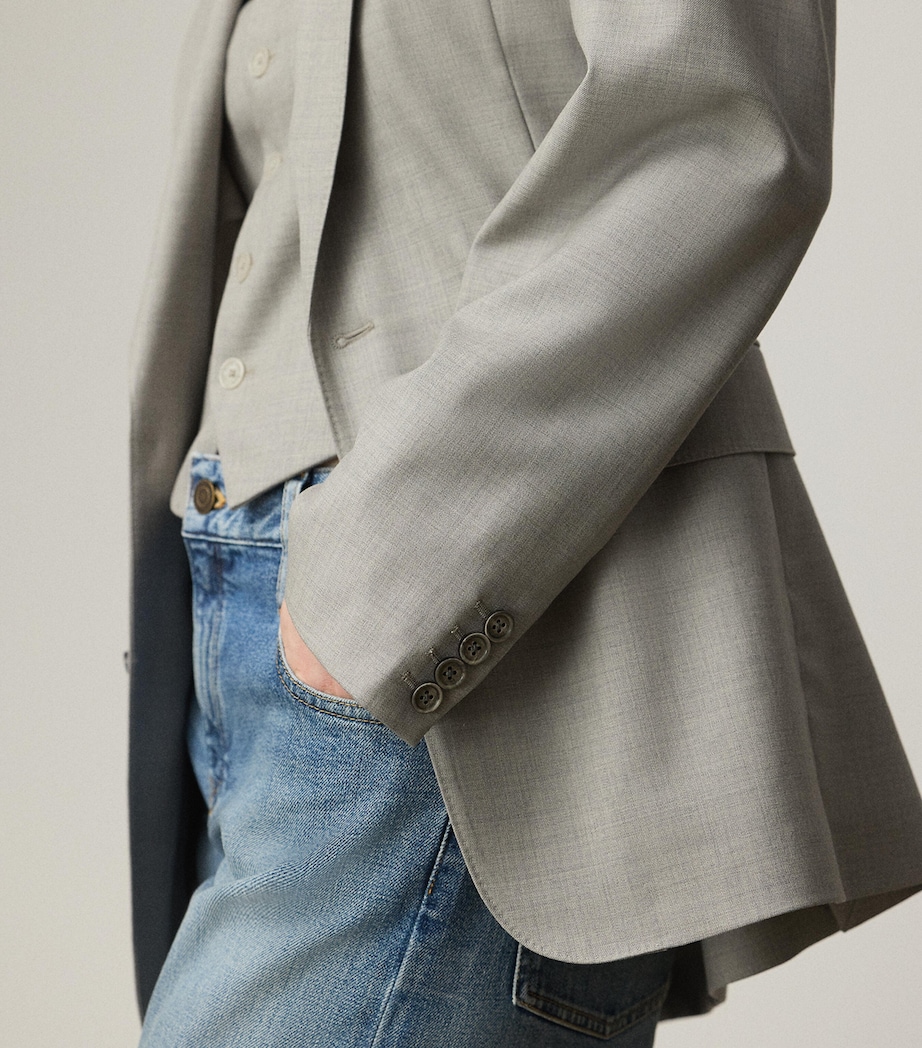 Wool Blazer PEARL GREY MELANGE Image 5