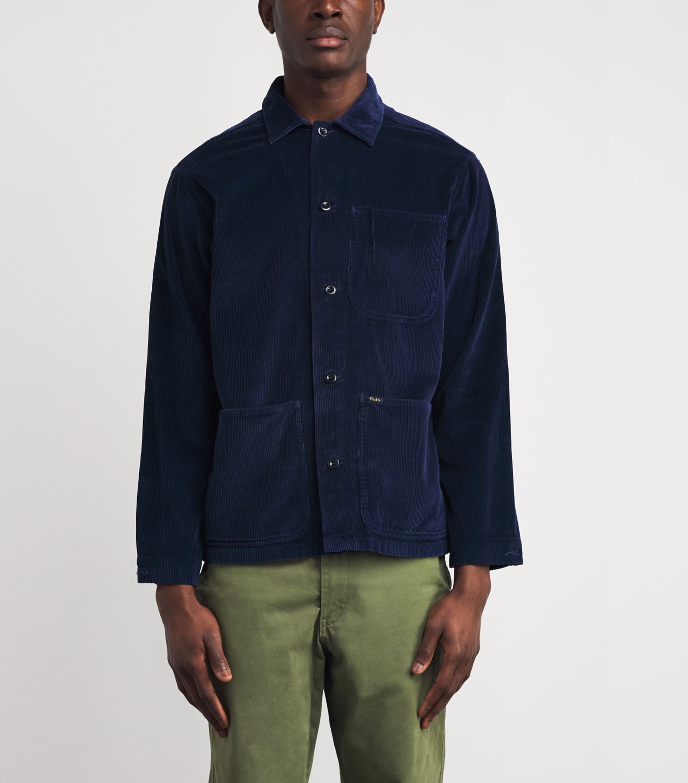 Corduroy Overshirt NAVY Image 3